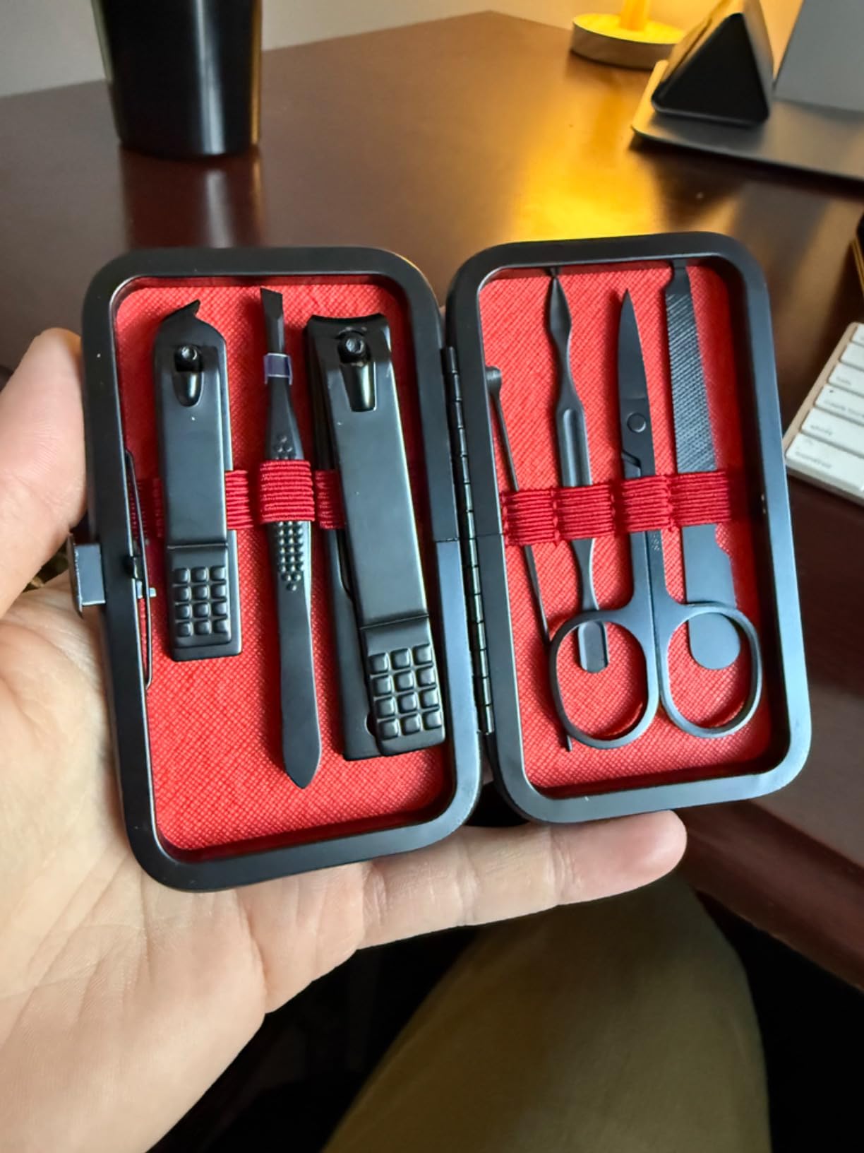 Aceoce Manicure Set Professional Nail Clippers Set Manicure Pedicure Kit | Stainless Steel Finger Toe nail Clippers, Mens Accessories, Personal Care Tools, Travel Nail Care Tools Kit, Gifts for Men Women customer photo 1