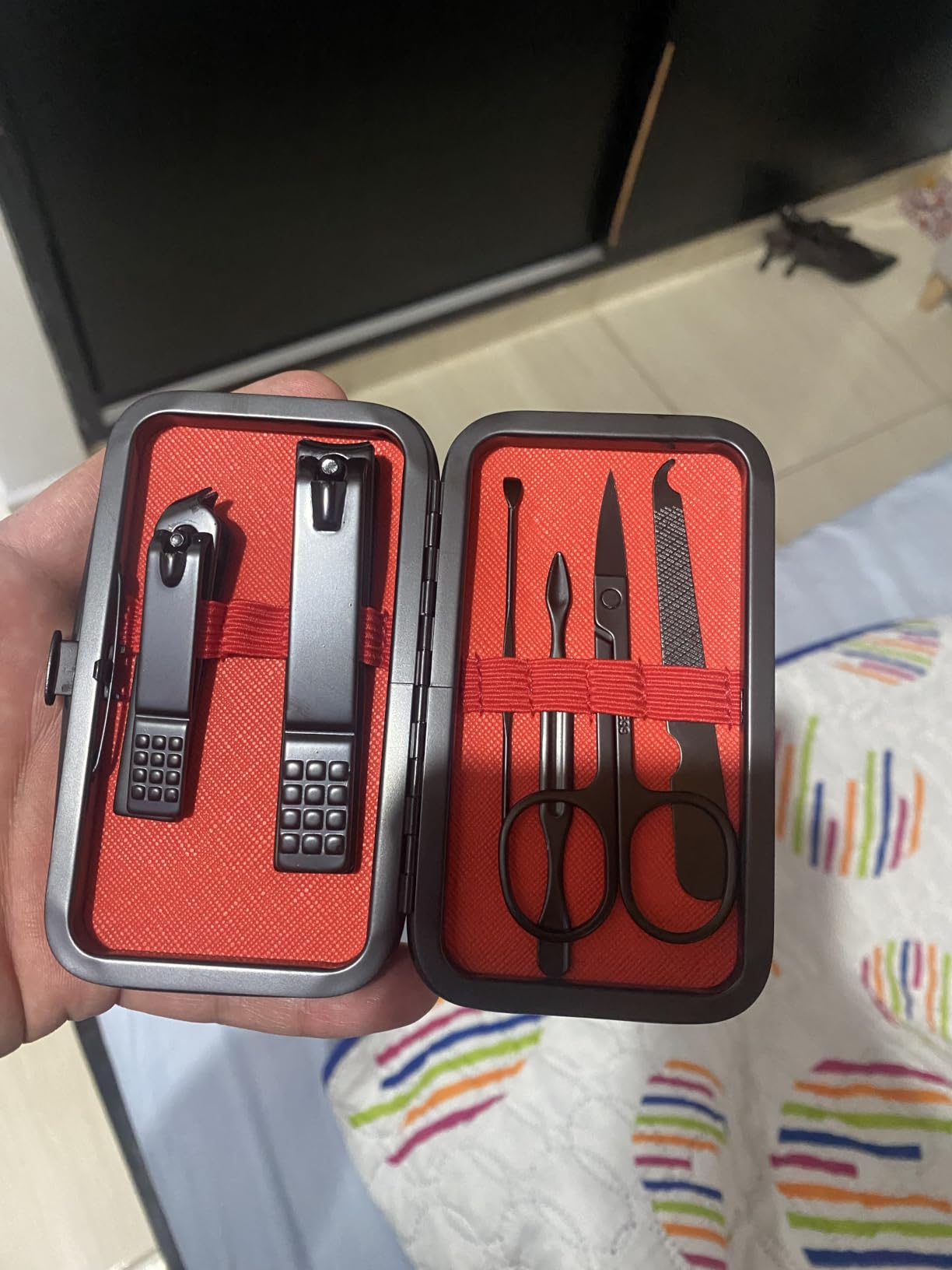 Aceoce Manicure Set Professional Nail Clippers Set Manicure Pedicure Kit | Stainless Steel Finger Toe nail Clippers, Mens Accessories, Personal Care Tools, Travel Nail Care Tools Kit, Gifts for Men Women customer photo 2