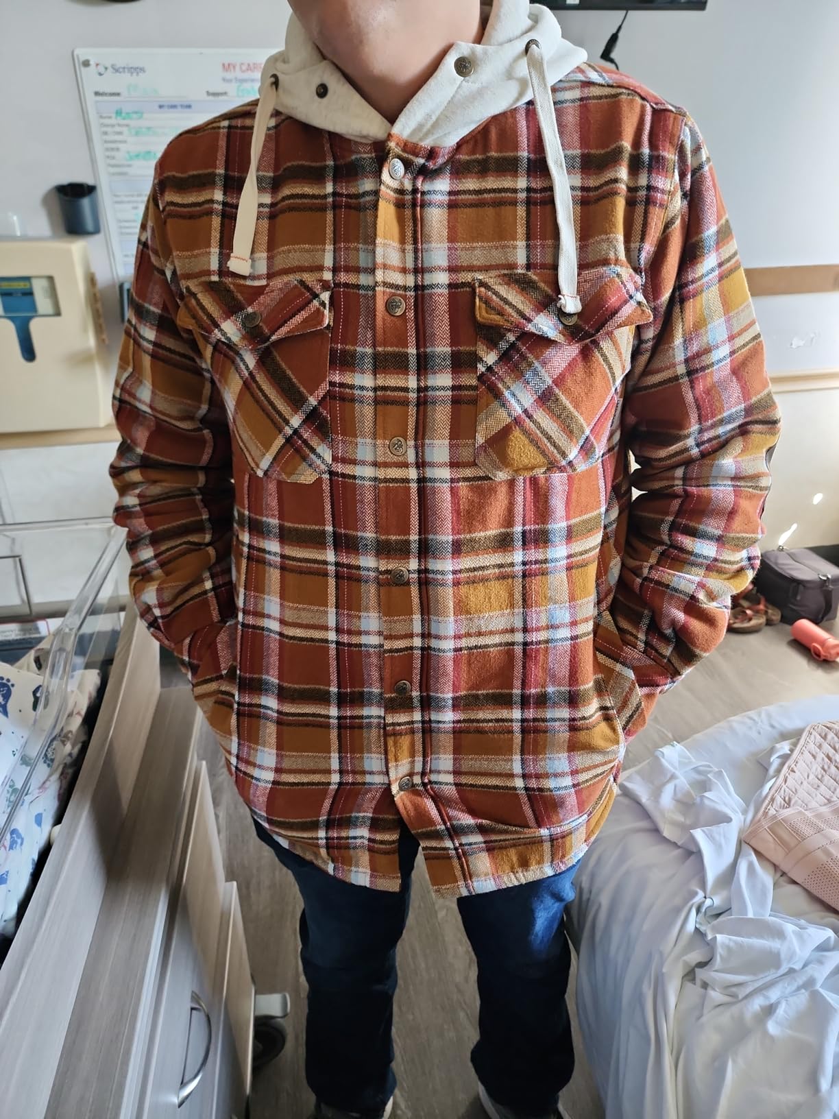 Legendary Whitetails Mens Hooded Plaid Flannel Berber Lined Shirt Jacket customer photo 2
