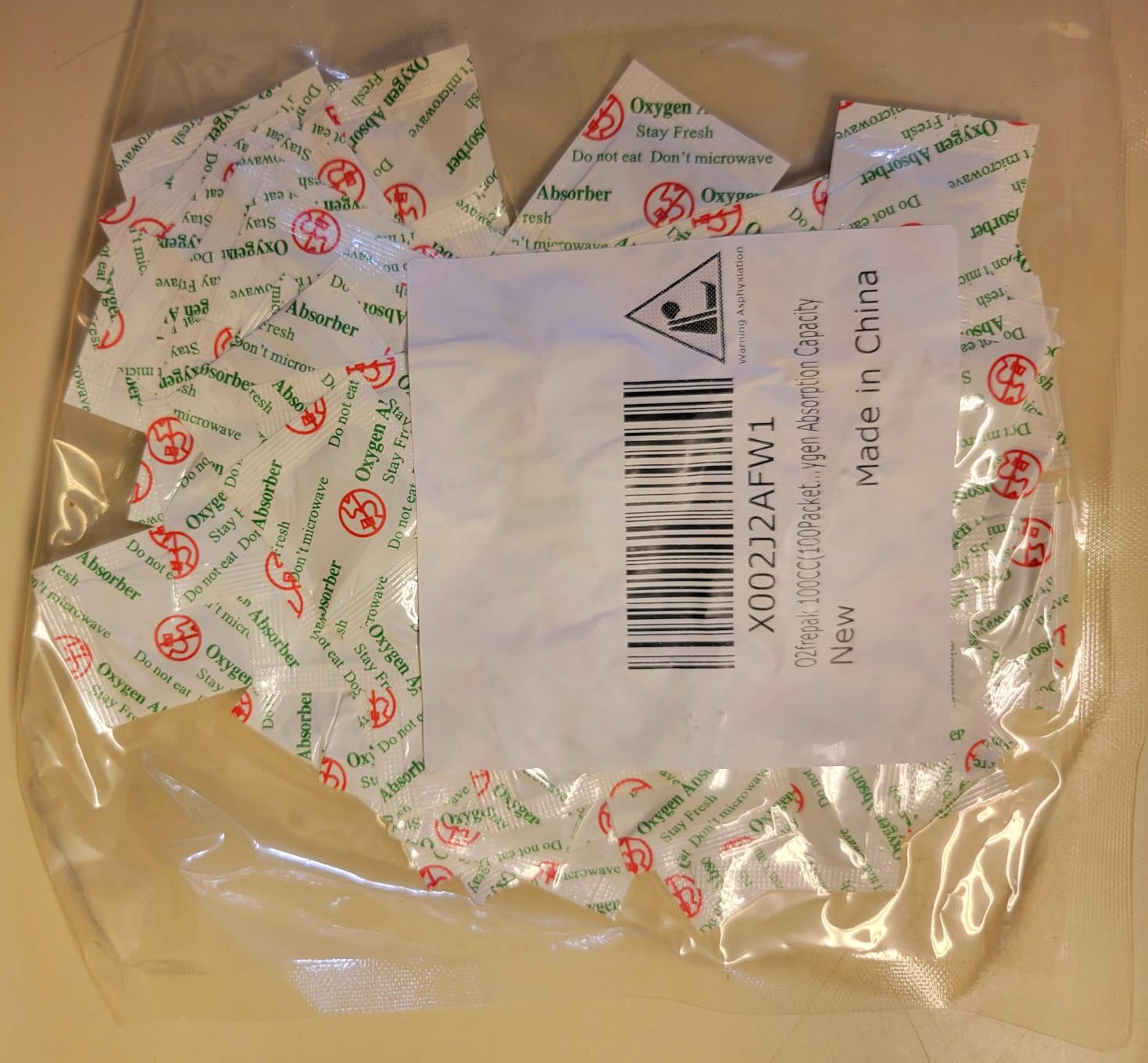 O2frepak 200CC(100Packets) Food Grade Oxygen Absorbers Packets Food Storage | Oxygen Absorbers For Food Storage,With Oxygen Indicator In Vacuum Bag customer photo 1