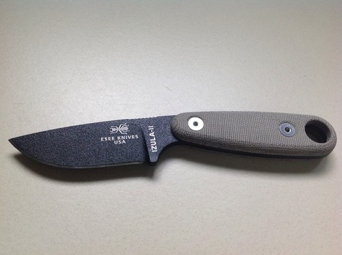 ESEE Knives Izula-II Fixed Blade Knife, w/Micarta Handle, Molded Sheath, & Clip Plate (Black Oxide) customer photo 2