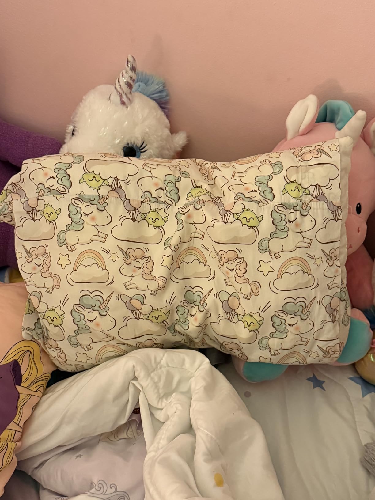 Toddler Pillow with Pillowcase, 13x18 My Little Dreamy Pillow (Soft White) customer photo 1