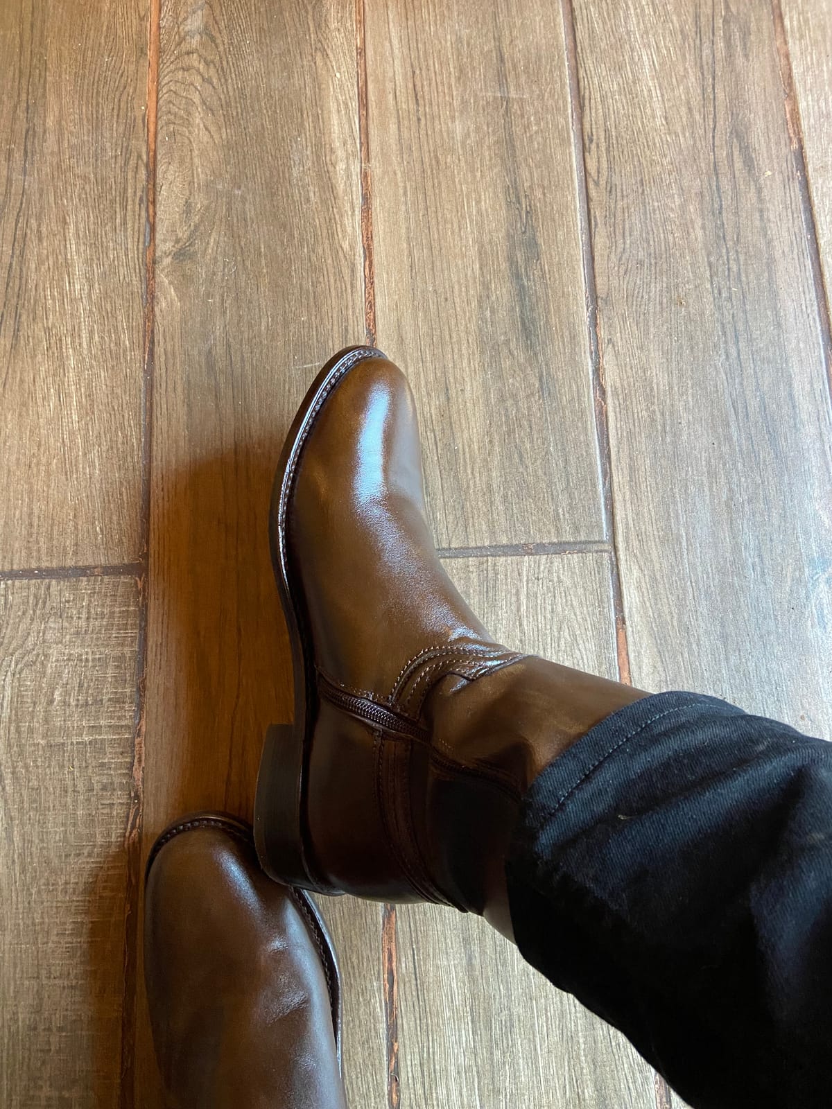 Soto Boots Men's Roper Cowboy Boots, Genuine Leather Men's Cowboy Boots, Western Boots For Men H4003 customer photo 2