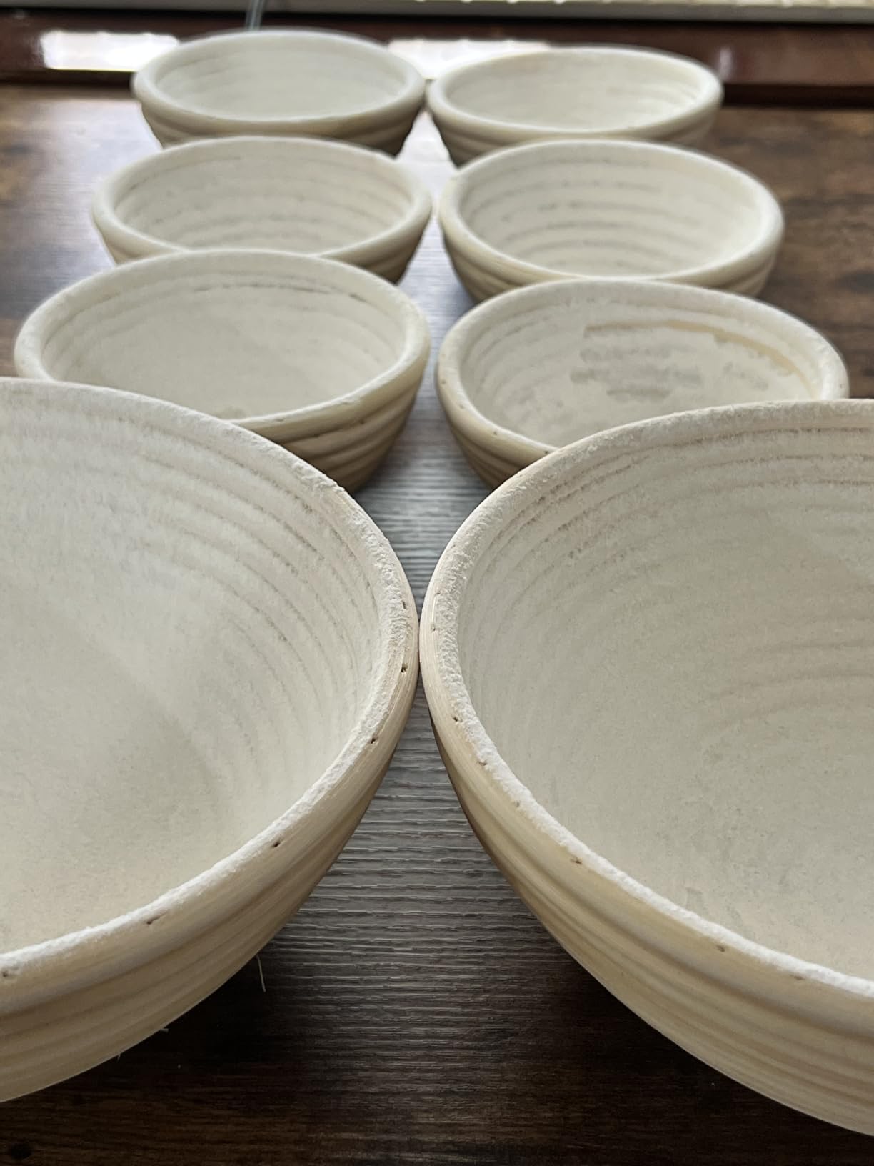 DOYOLLA Bread Proofing Baskets Set of 2 8.5 inch Round Dough Proofing Bowls and Liners Perfect Home Sourdough Bread Baking supplies customer photo 1