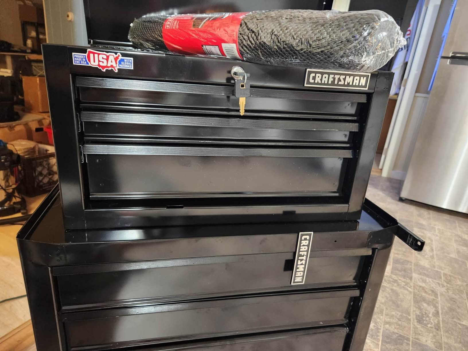 CRAFTSMAN Tool Chest Combo with Drawer Liner Roll, 26-Inch, Rolling, 5 Drawer, Black (CMST82763BK) customer photo 2