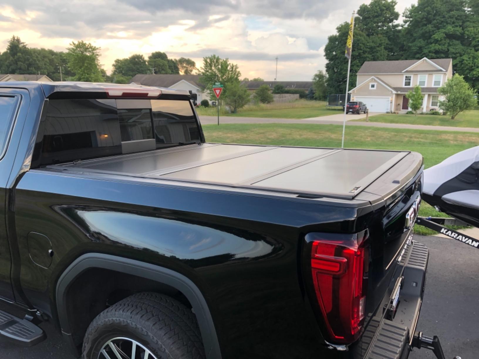 RealTruck Undercover Ultra Flex Hard Folding Truck Bed Tonneau Cover | UX12023 | Fits 2019-2025 Chevy/GMC Silverado/Sierra 1500, Works w/MultiPro/Flex Tailgate 6' 7