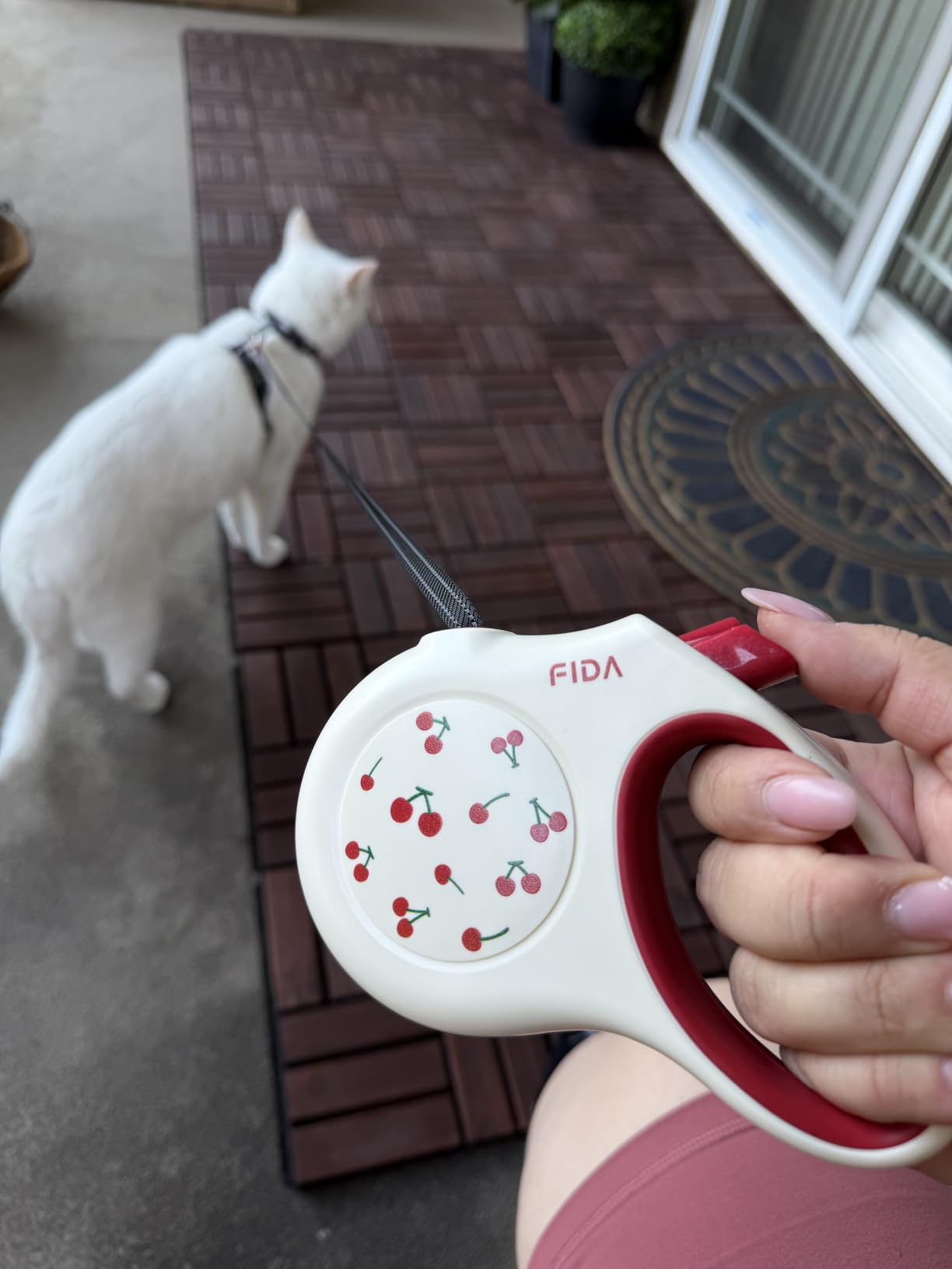 Fida Retractable Dog Leash Large Breed, Heavy Duty 16 ft Dog Walking Leash, up to 110 lbs, 360° Tangle Free, Black customer photo 1