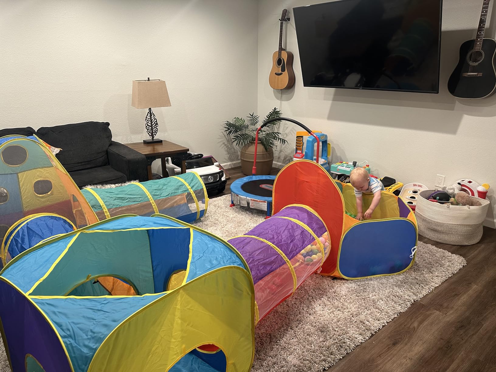 Gift for Toddler Boys & Girls, Ball Pit, Play Tent and Tunnels for Kids, Best Birthday Gift for 3 4 5 Year Old Pop Up Baby Play Toy, Target Game w/ 4 Darts Indoor & Outdoor customer photo 2