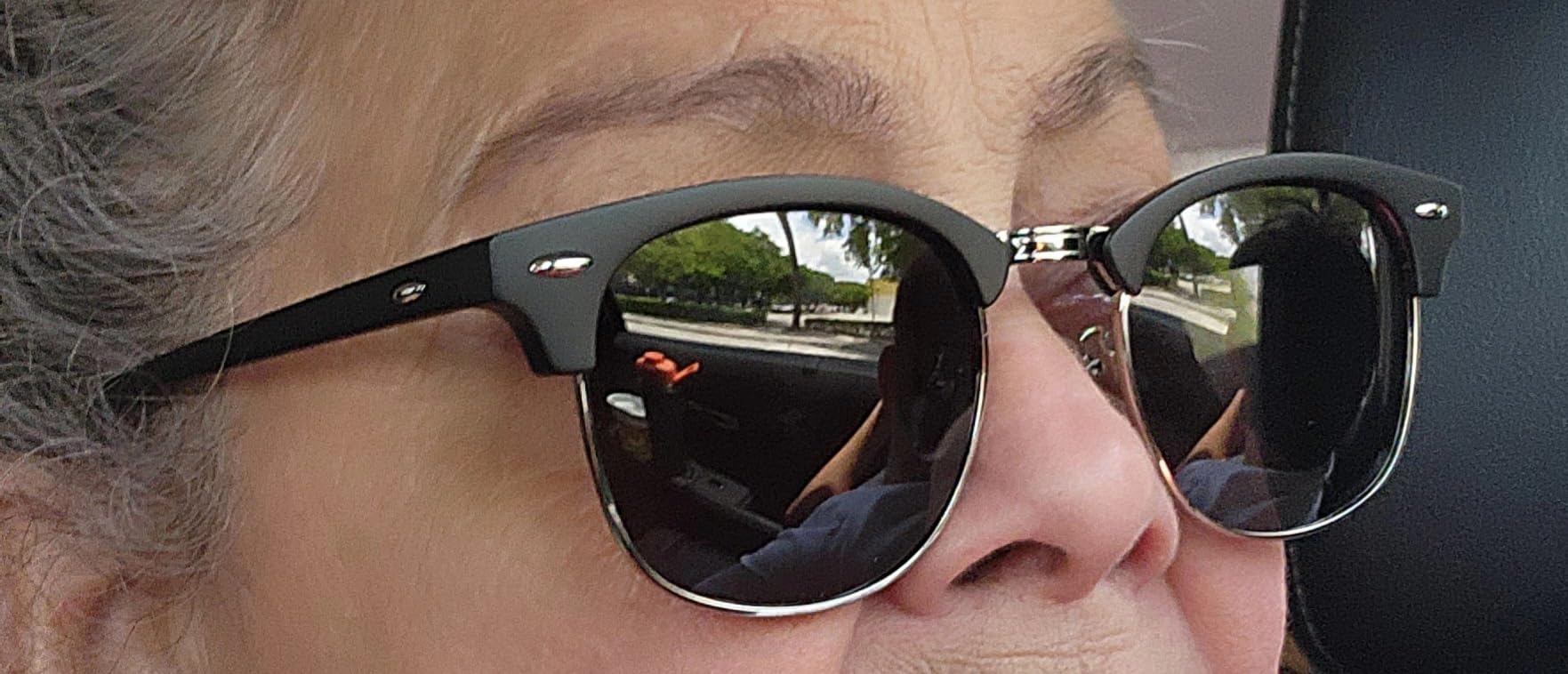 KALIYADI Polarized Sunglasses for Men and Women Semi-Rimless Frame Driving Sun glasses UV Blocking customer photo 2