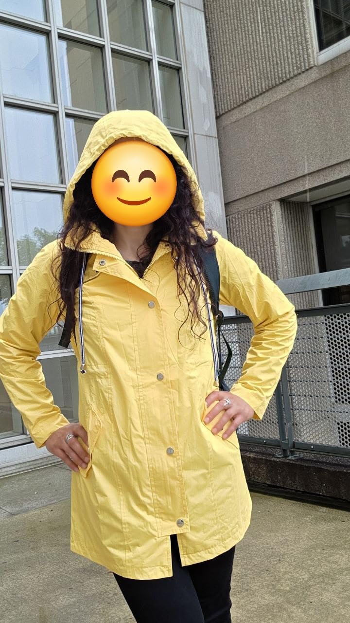 LOMON Raincoat Women Waterproof Long Hooded Trench Coats Lined Windbreaker Travel Jacket S-XXL customer photo 1
