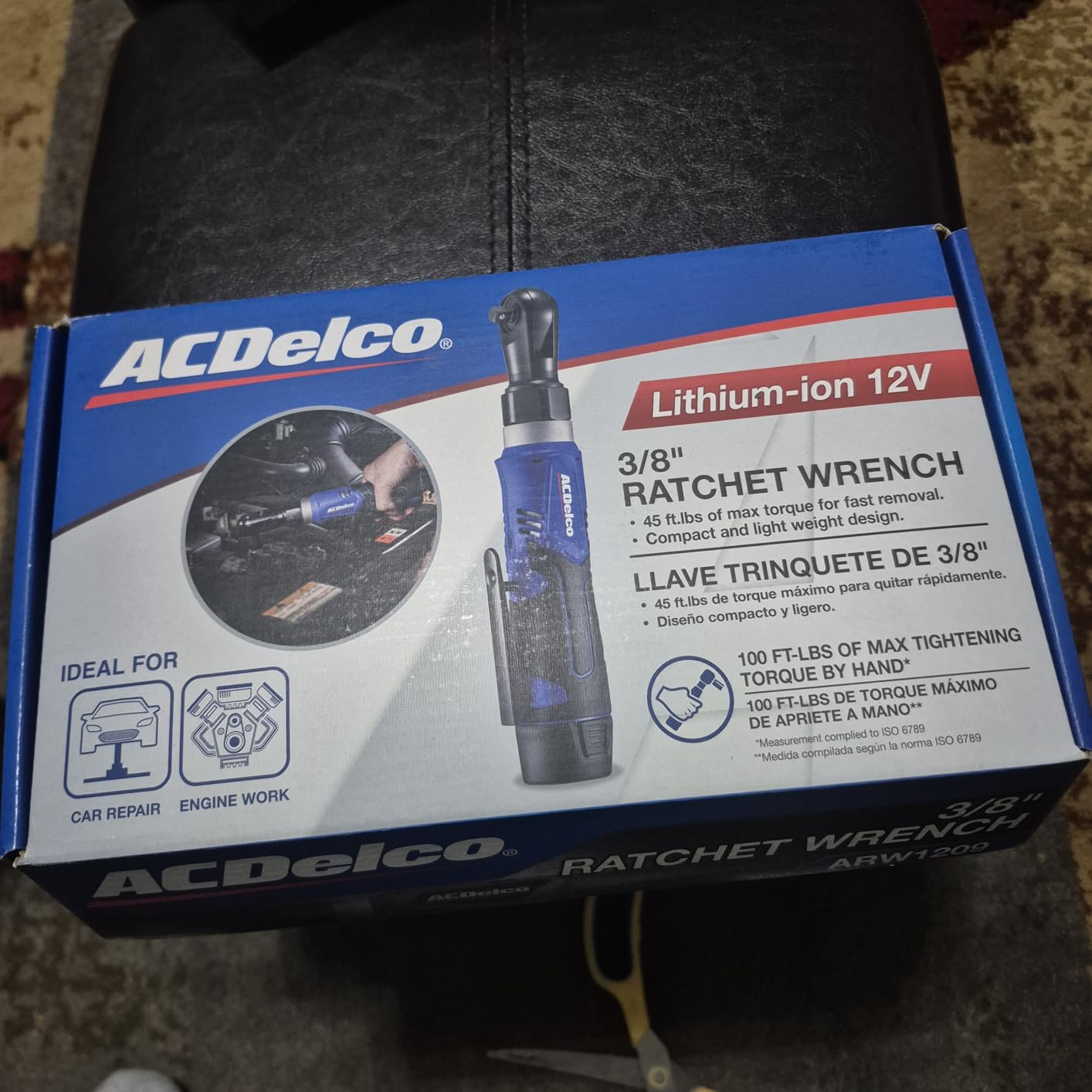 ACDelco ARW1209P G12 Series 12V Li-ion Cordless 3/8” 45 ft-lbs. Ratchet Wrench Tool Kit customer photo 2
