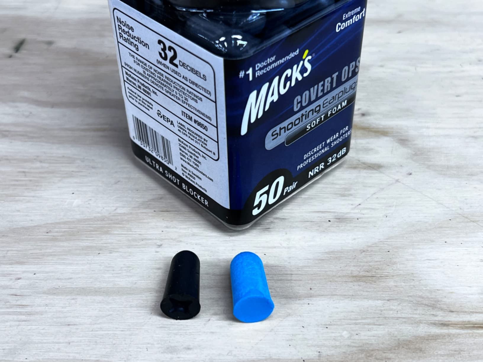 Mack's Covert Ops Soft Foam Shooting Ear Plugs, 50 Pair - 32 dB High NRR, 37dB SNR - Comfortable Earplugs for Hunting, Tactical, Target, Skeet and Trap Shooting customer photo 1