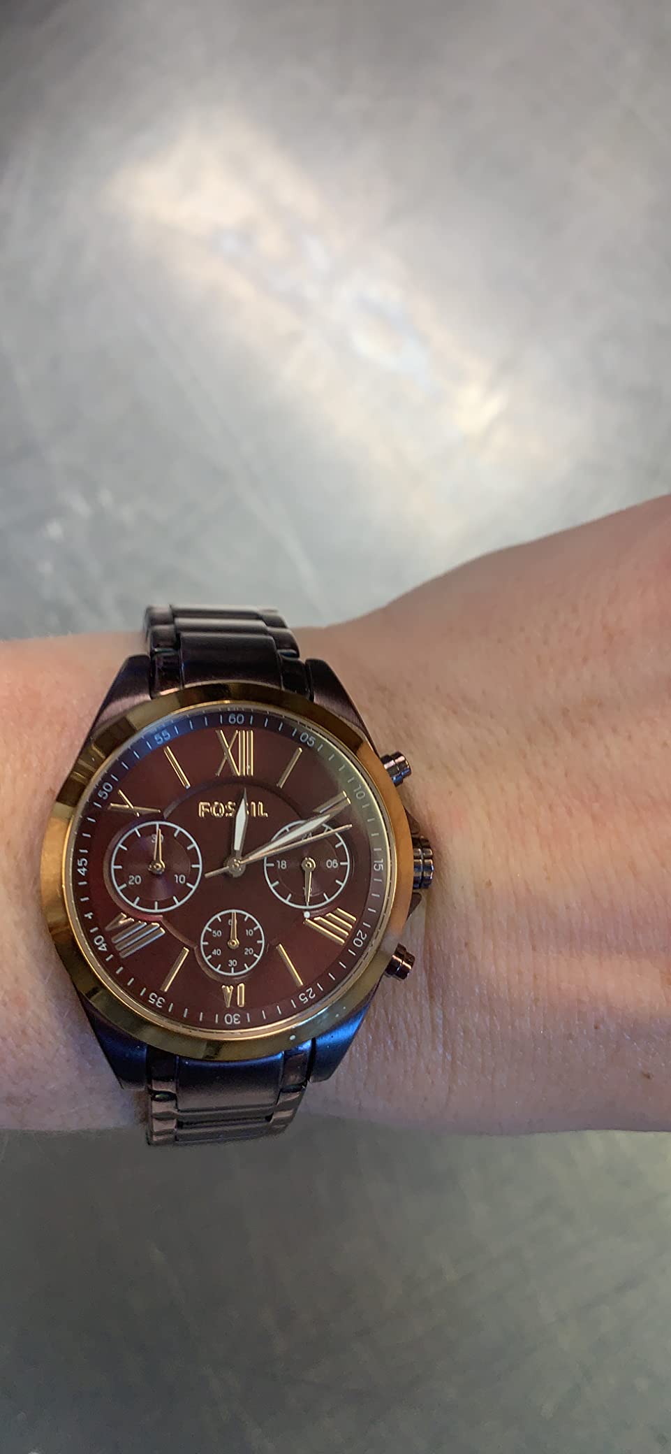 Fossil Women's Modern Courier Stainless Steel Chronograph Dress Quartz Watch customer photo 2