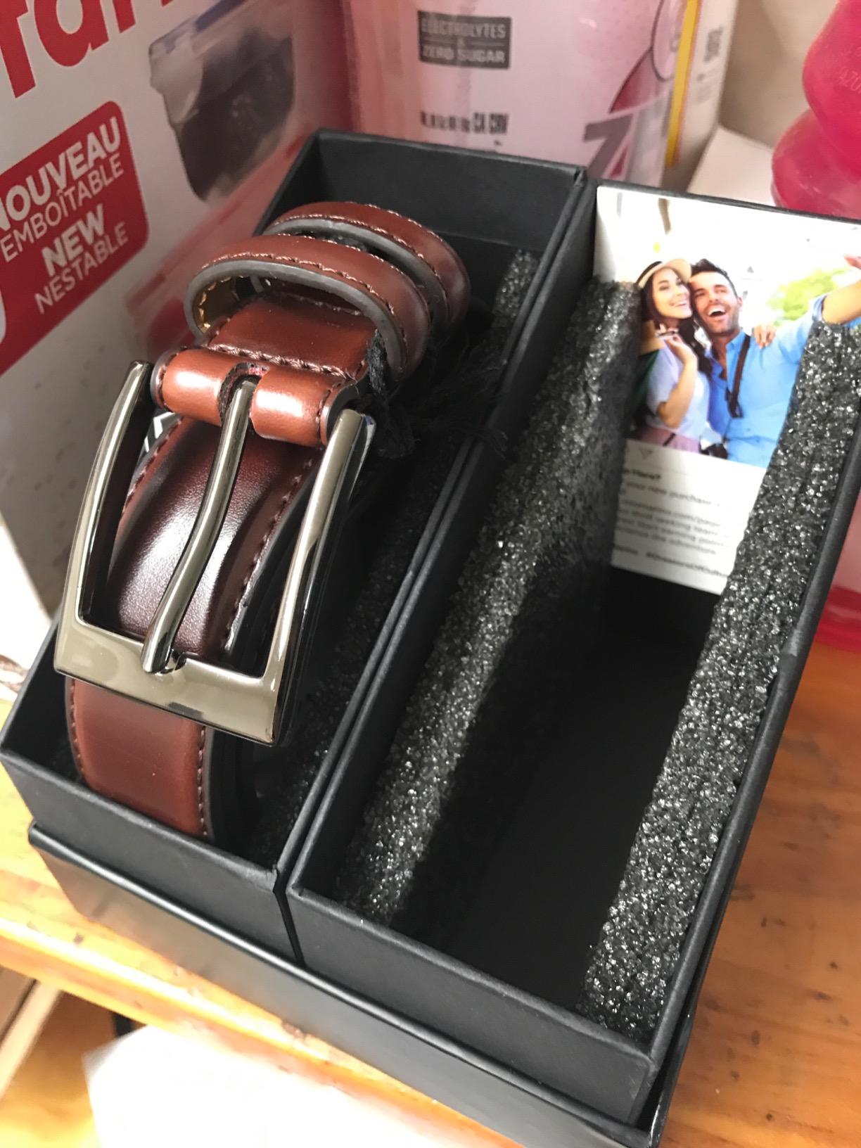 Marino's Premium Belt Men, Genuine Leather Dress Belt for Men, Casual Mens Belt in Gift Box customer photo 2