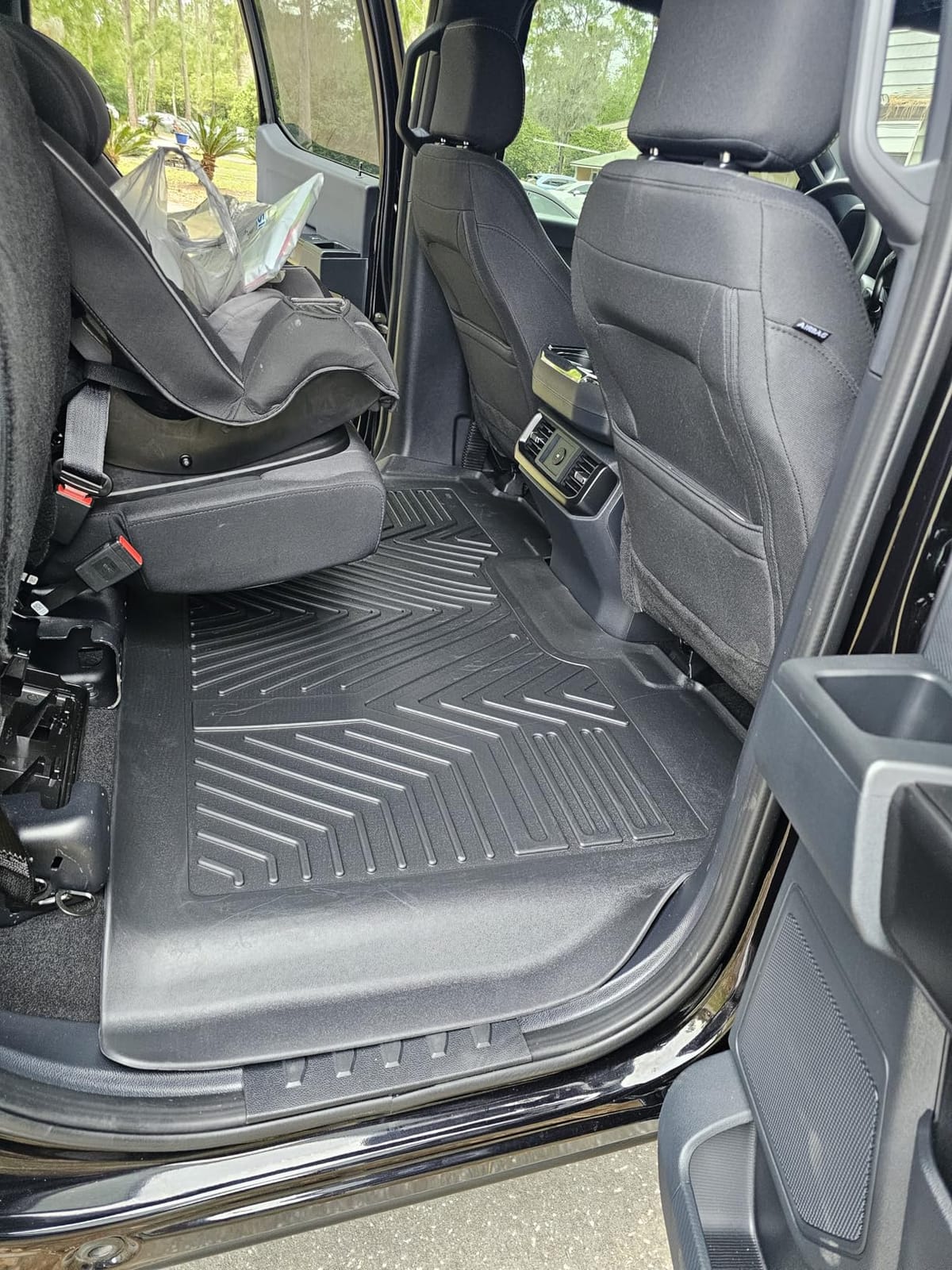 YITAMOTOR Floor Mats Fit for Ford F-150 2015-2026 & F150 Lightning 2022-2026 SuperCrew (Rear w/o U-Seat Flat Storage),TPE All Weather Truck mats, 1st & 2nd Row customer photo 1