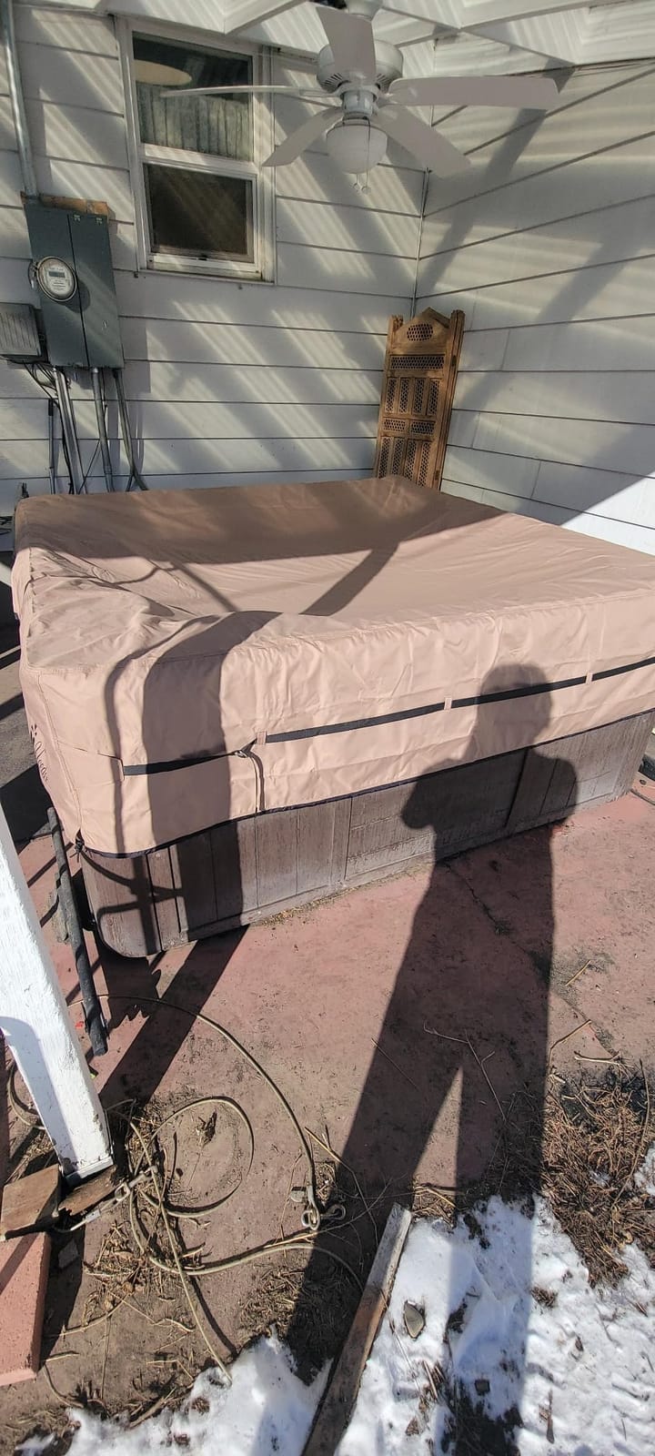 Waterproof Hot Tub Cover Outdoor Spa Cover (83''x 83''x20) customer photo 1