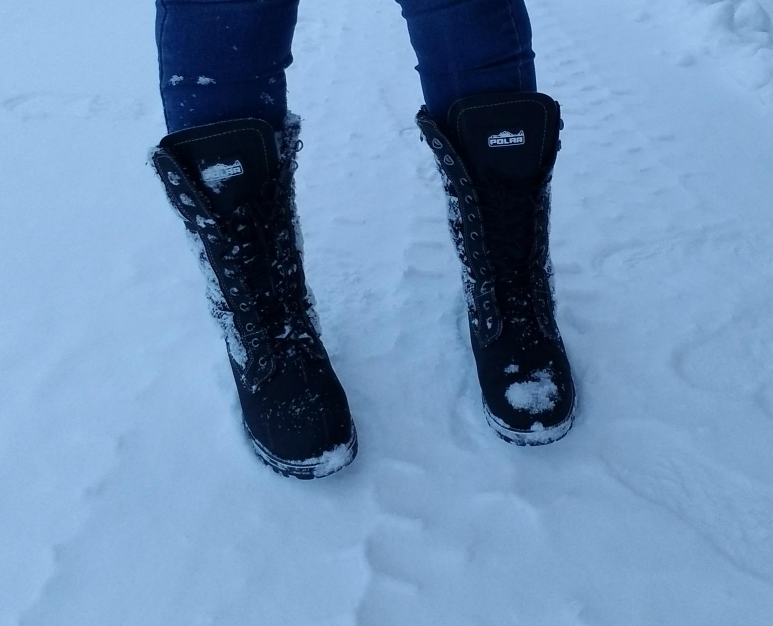 Women's Faux Fur Warm Thermal Waterproof Outdoor Walking Snow Winter Rubber Sole Calf Boots customer photo 2