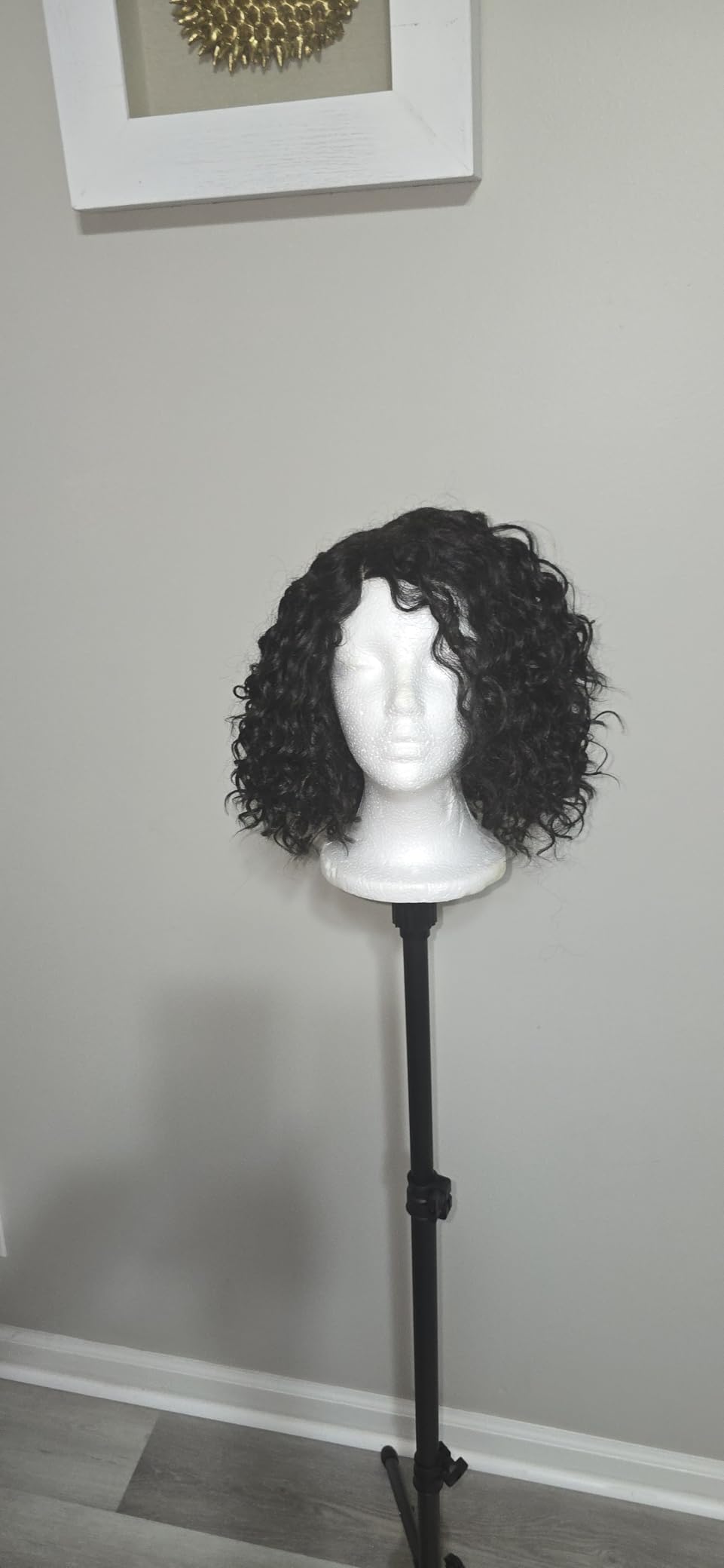 Klvied Wig Stand Tripod, Adjustable 34.64-51.48in, 0.8in Top Base customer photo 1