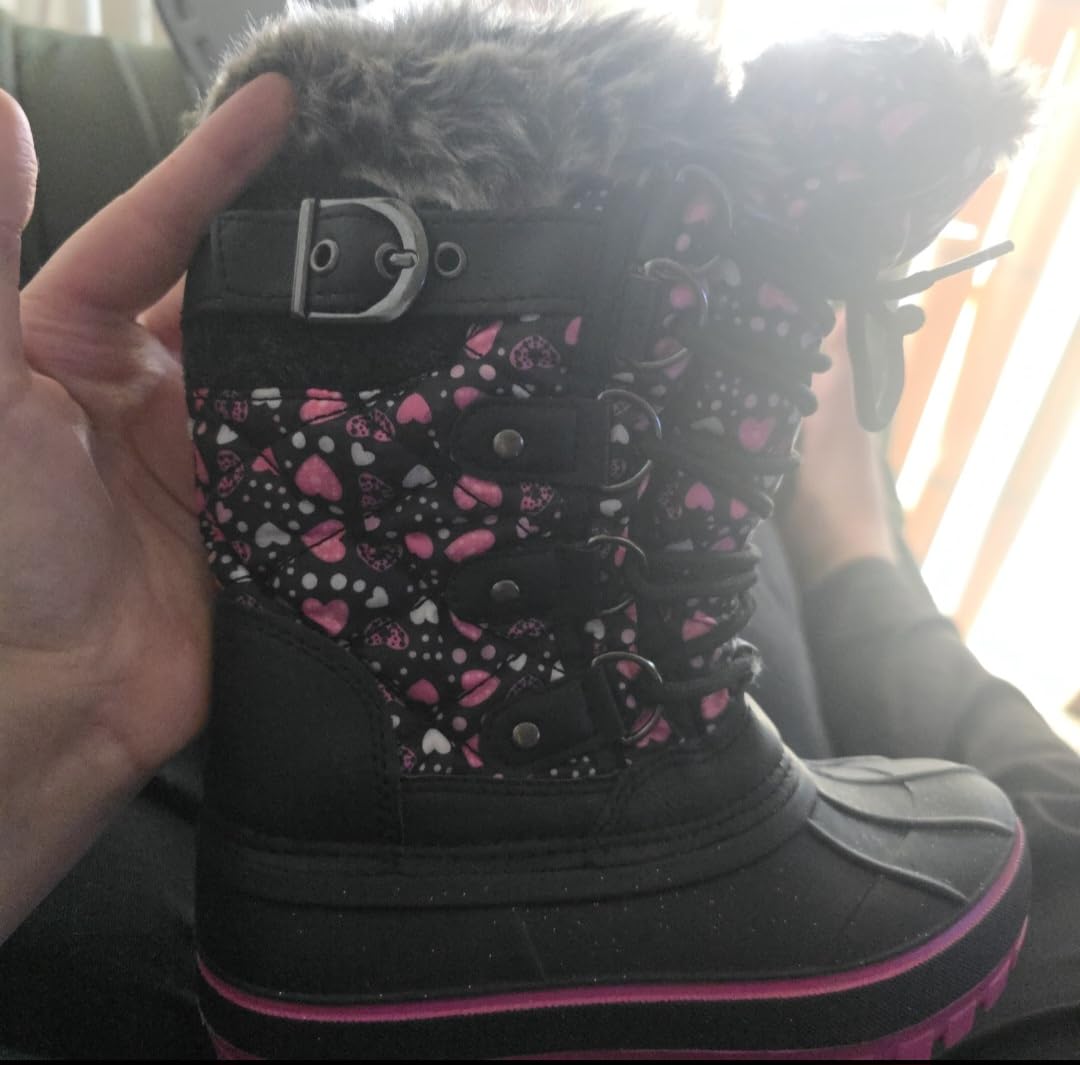 DREAM PAIRS Girls Snow Waterproof Winter Boots customer photo 1