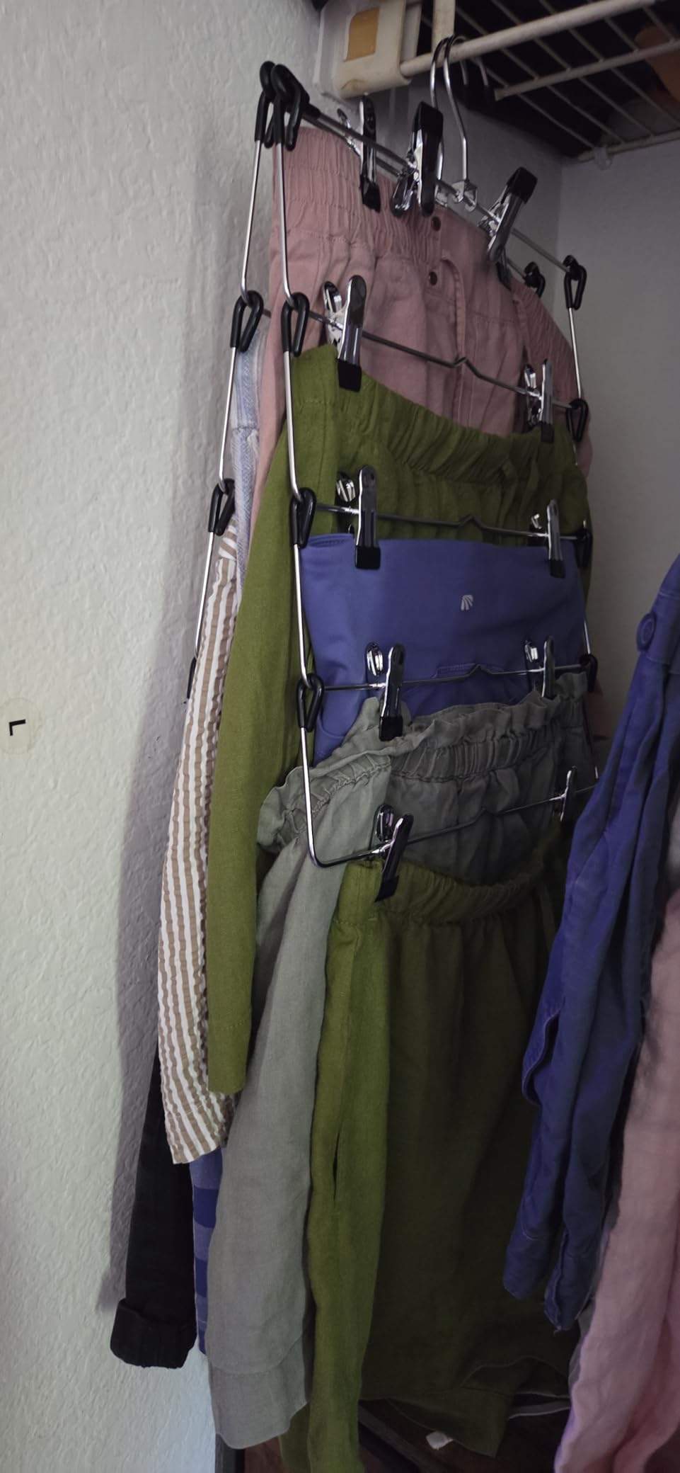 ZOBER 3-Pack 6-Tier Skirt Hangers with Clips, Clothes Hangers for Pants customer photo 1
