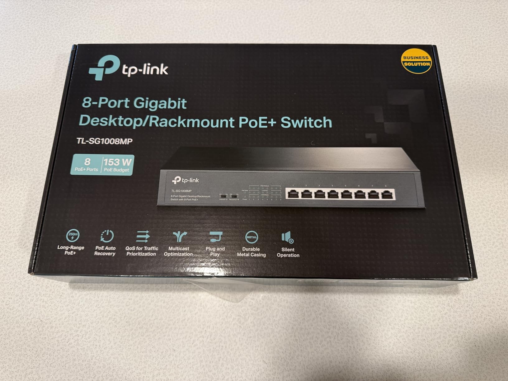 TP-Link 8 Port Gigabit PoE Switch | 8 PoE+ Ports @126W | Plug & Play | Limited Lifetime Protection | Desktop/ Rackmount | Prioritized Power Supply | Sturdy Metal | Shielded Ports (TL-SG1008MP) customer photo 1
