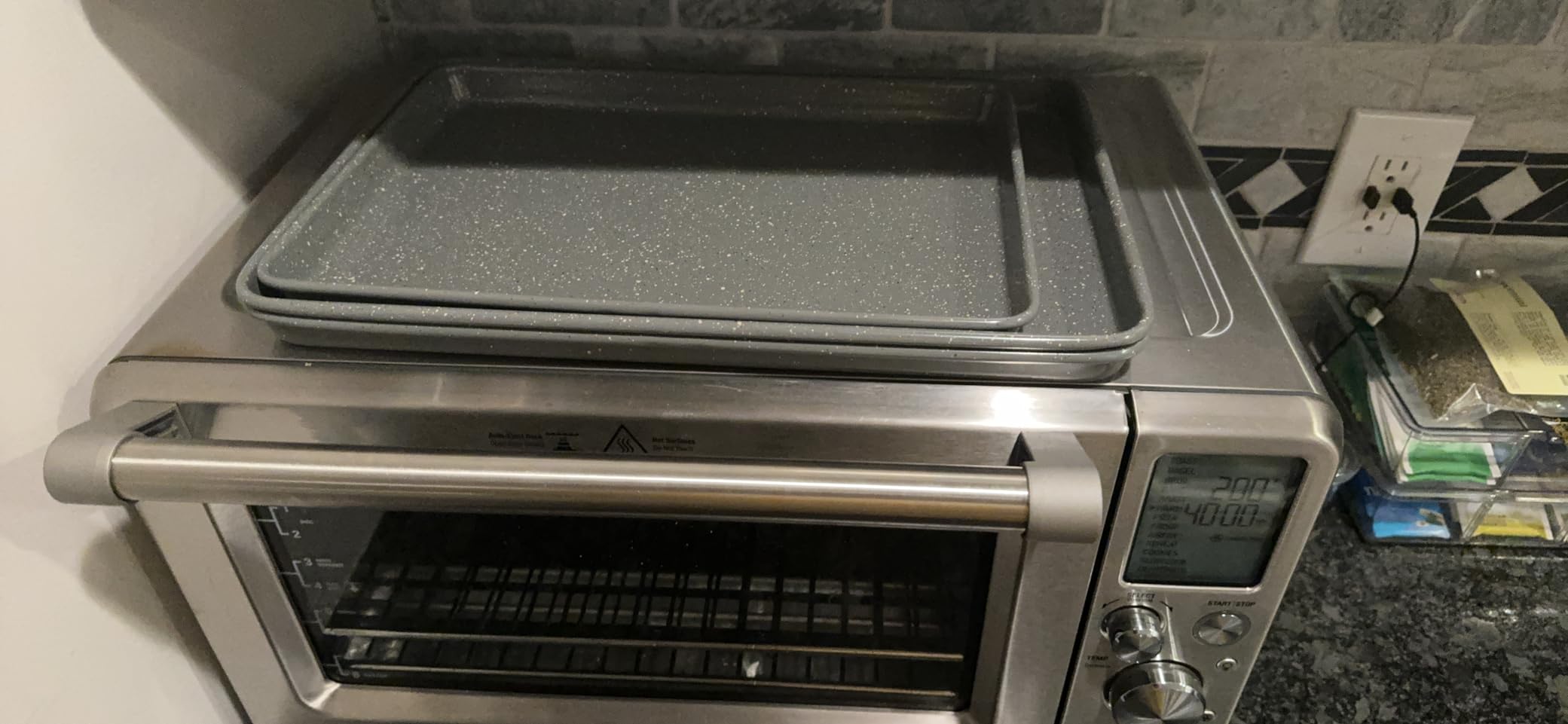 casaWare 3pc Ultimate Cookie Sheet Set (Blue Granite) customer photo 1