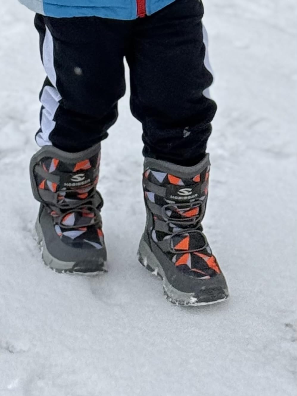 BODATU Boys Snow Boots Outdoor Waterproof Winter Kids Shoes customer photo 1