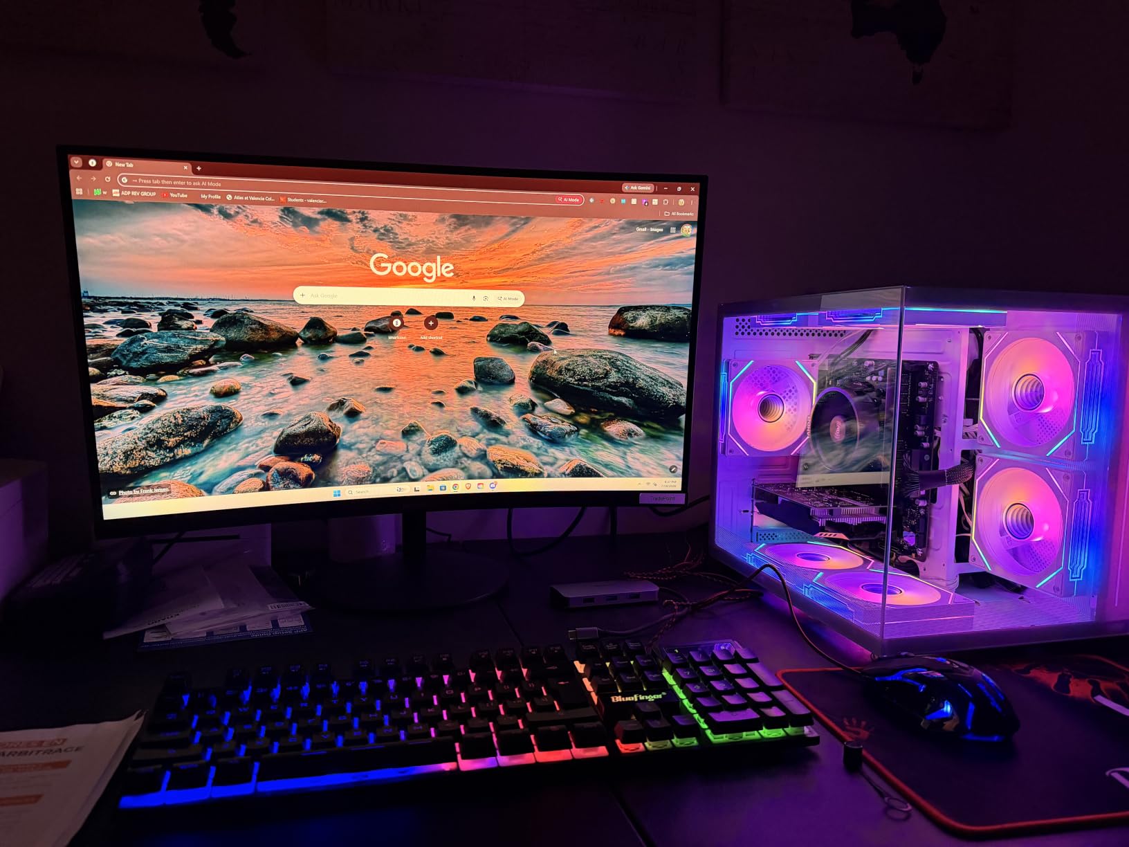 BlueFinger RGB Gaming Keyboard and Backlit Mouse Combo, USB Wired, LED Gaming Set for Laptop PC Computer Game and Work customer photo 2