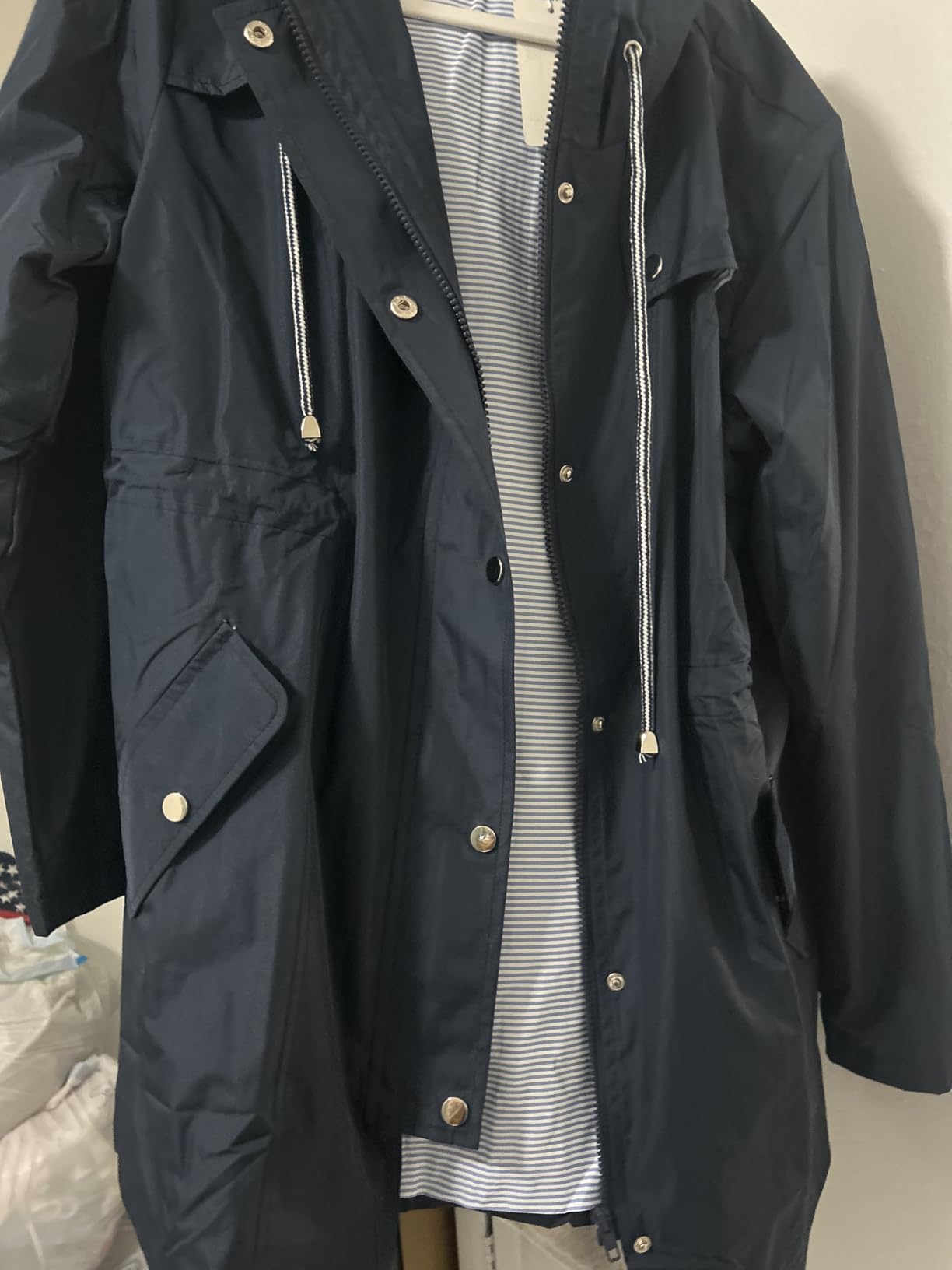 Raincoat Women Waterproof Long Hooded Trench Coats Lined Windbreaker Travel Jacket S-XXL customer photo 2