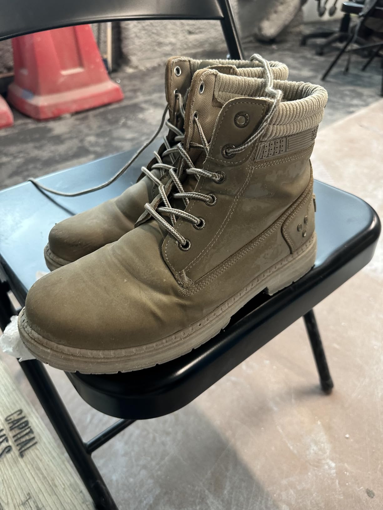 Athlefit Women's Lace-Up Work Hiking Combat Ankle Boots customer photo 1