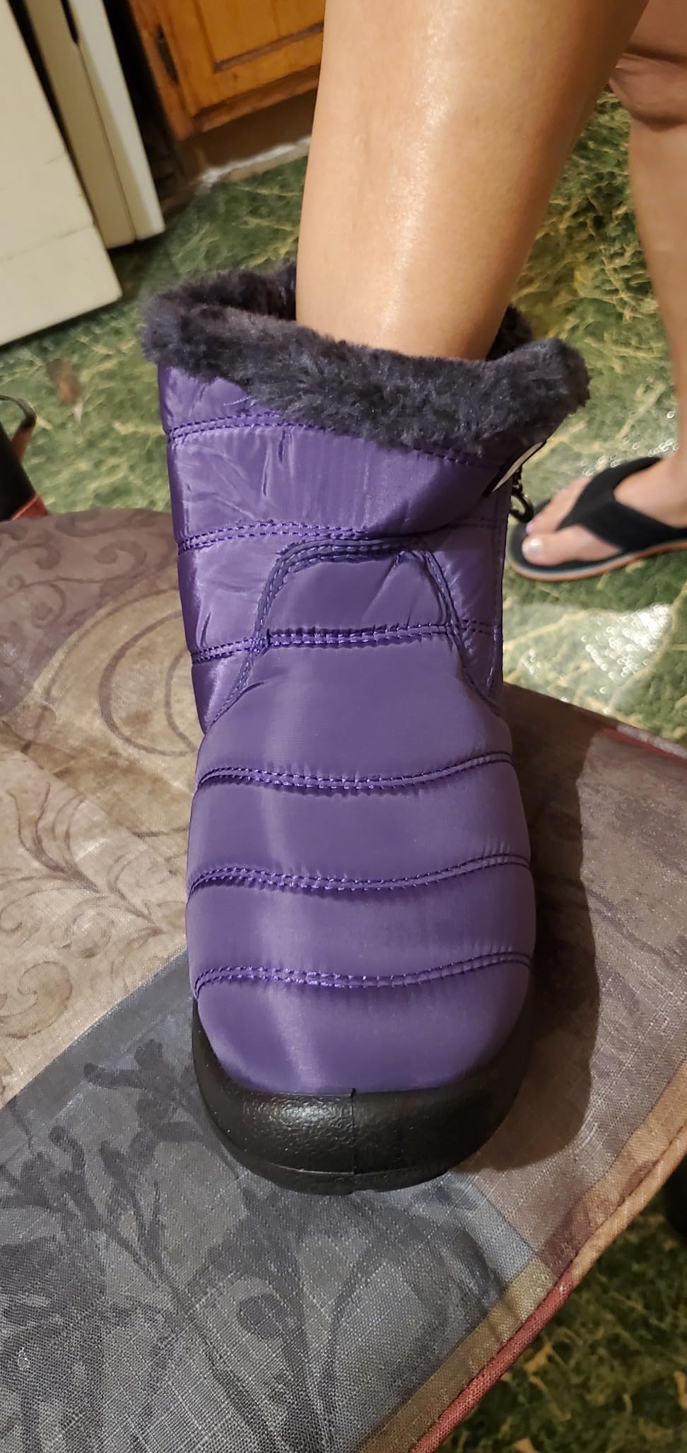 Eagsouni Snow Boots for Women Winter Waterproof Warm Zip Ankle Boots customer photo 2