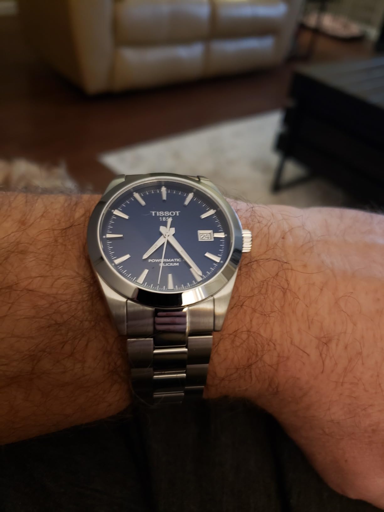 Tissot mens Gentleman Stainless Steel Dress Watch Grey T1274071104100 customer photo 2