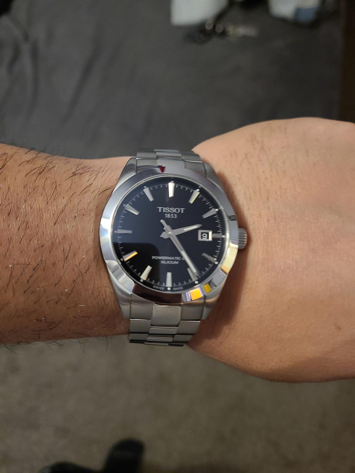 Tissot Mens Gentleman Stainless Steel Dress Watch Grey T1274071105100 customer photo 2