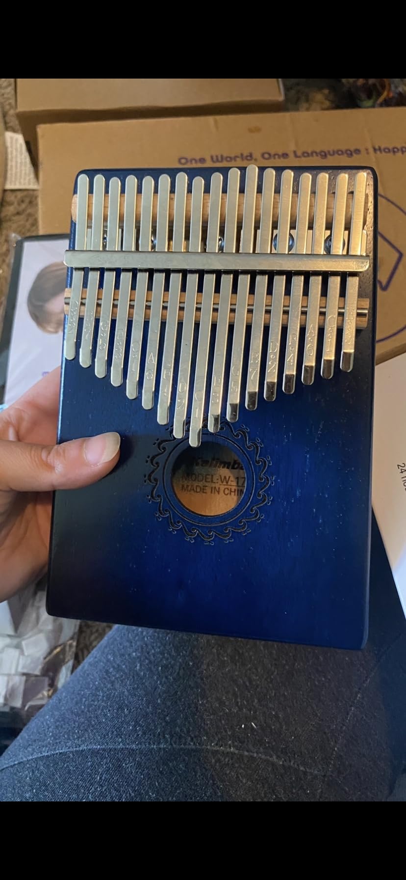 Kalimba Thumb Piano 17 Keys, Portable Mbira Finger Piano for Kids & Adults customer photo 1