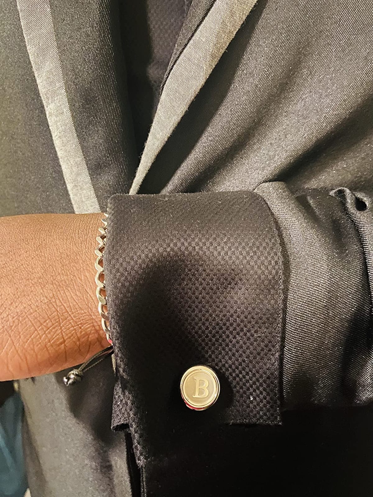 Mens Cufflinks and Tuxedo Shirt Studs Initials A-Z Gift Set customer photo 1
