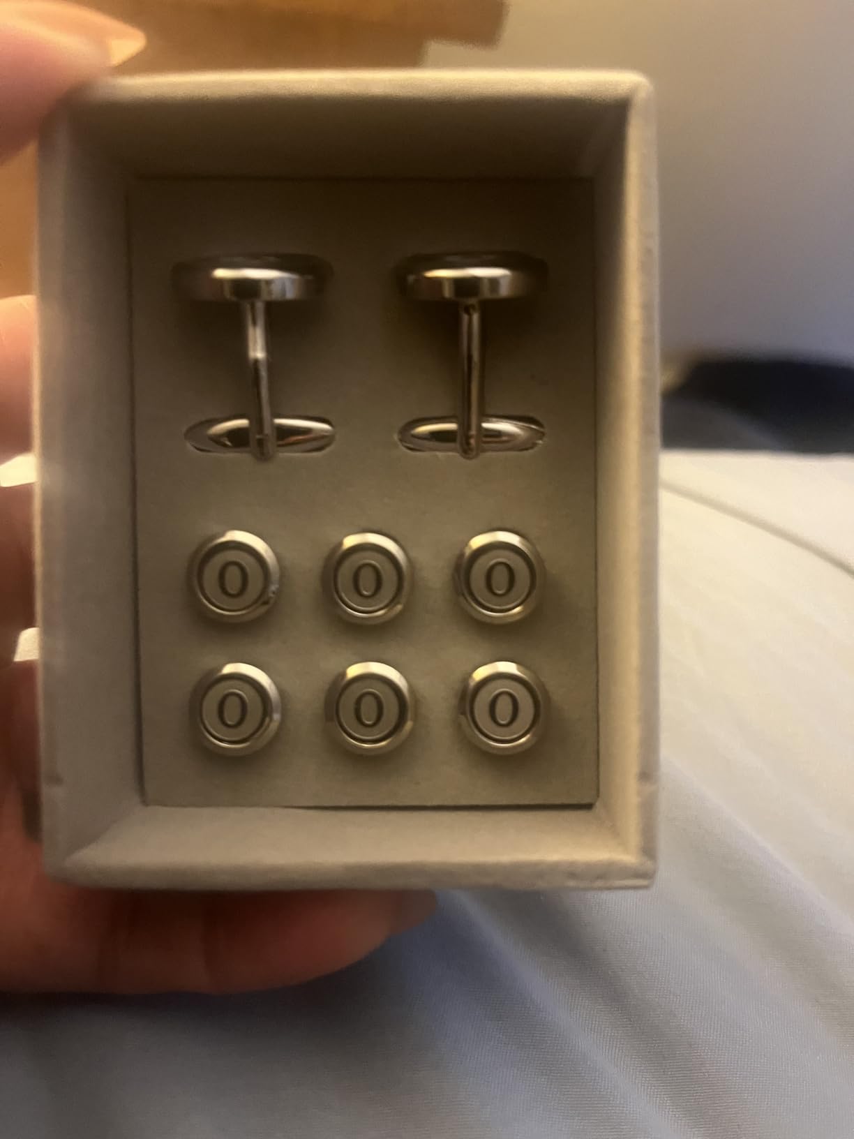 Mens Cufflinks and Tuxedo Shirt Studs Initials A-Z Gift Set customer photo 2