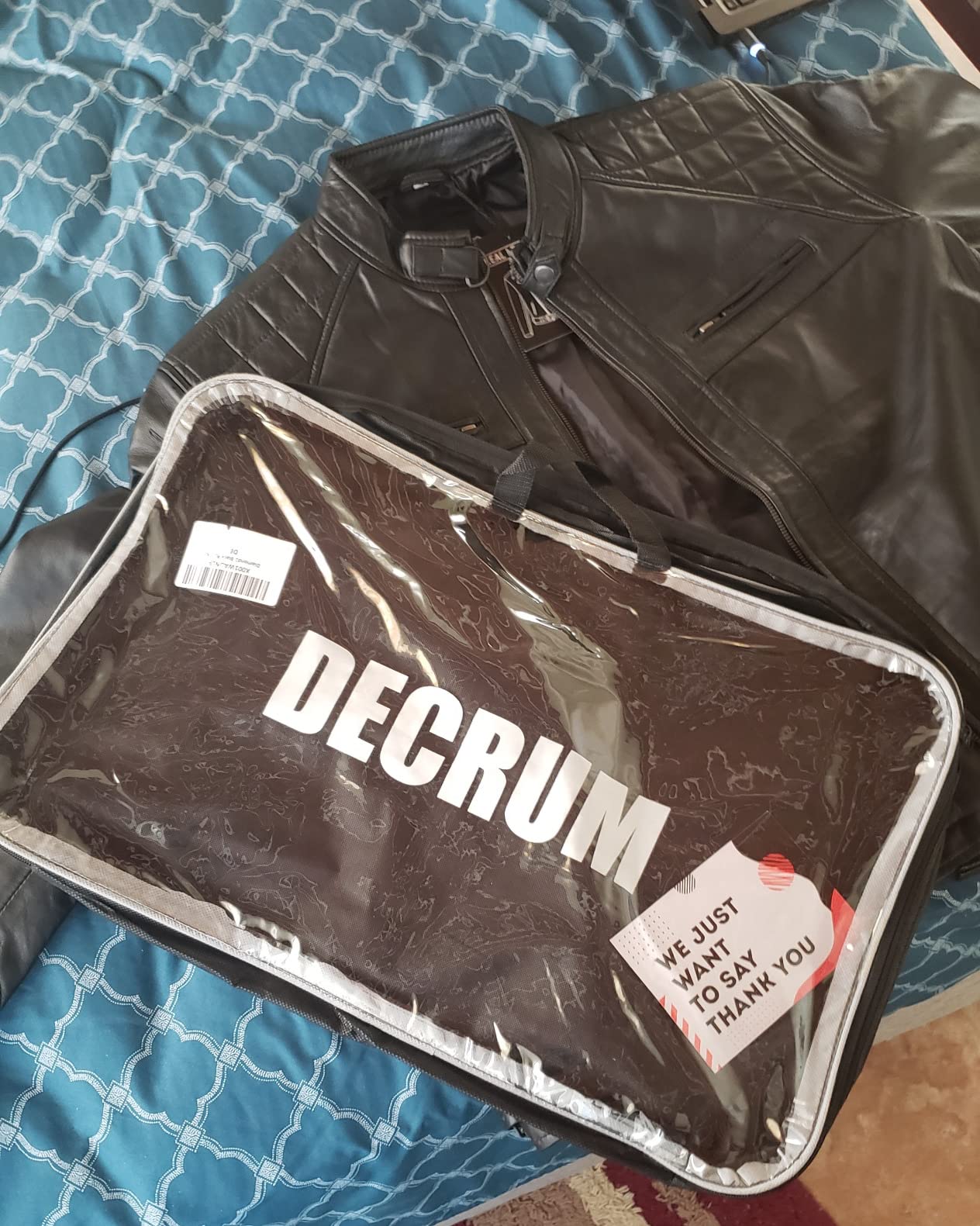Decrum Real Lambskin Cafe Racer Leather Jacket Men Motorcycle Style customer photo 1