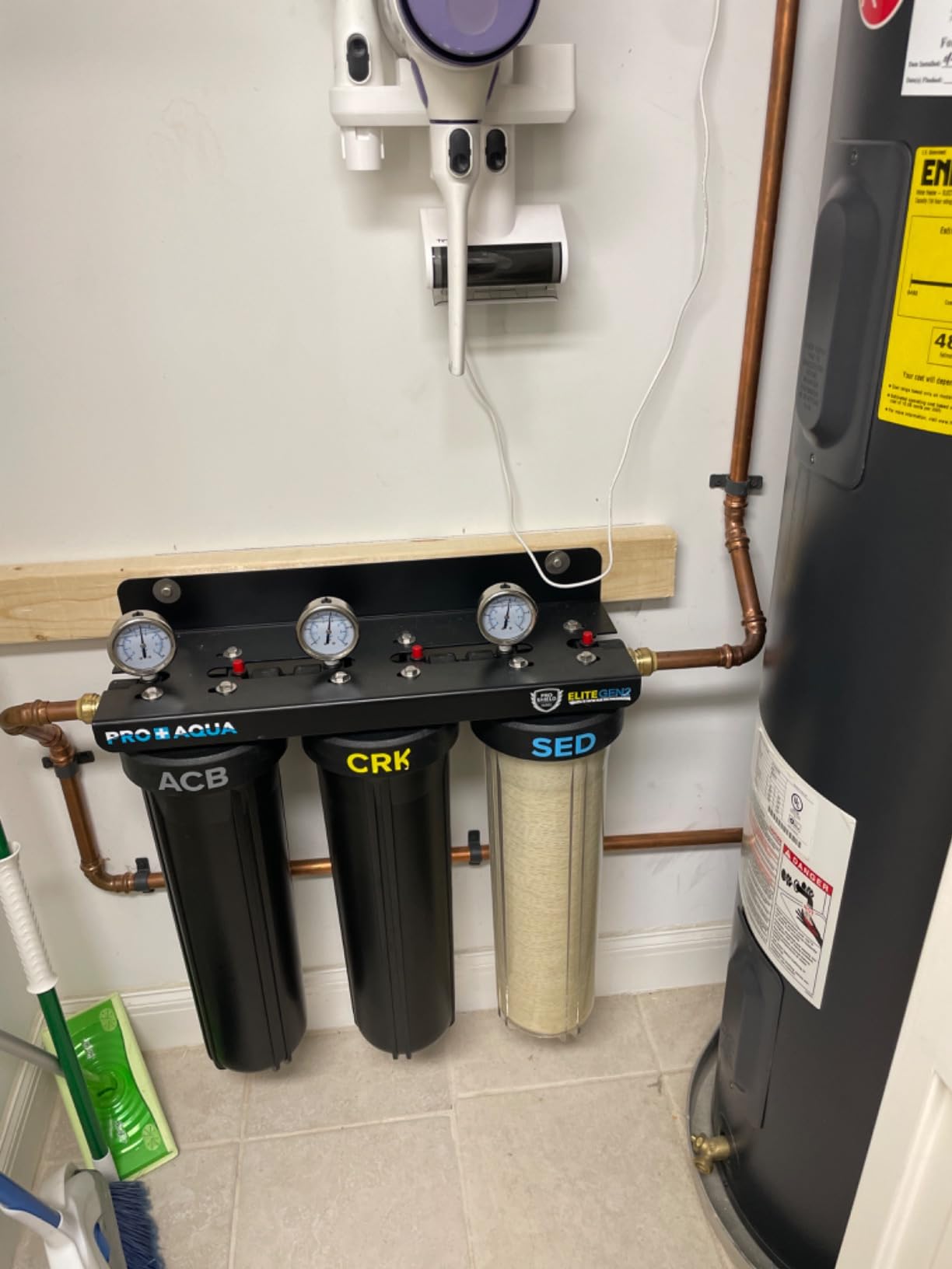 PRO+AQUA Elite Series GEN2 PRO-100-E 3-Stage Whole House Water Filtration System for City & Well Water with Pressure Gauges | Reduces Contaminants, Sediment, Chemicals, Heavy Metals, with 1” Ports customer photo 2
