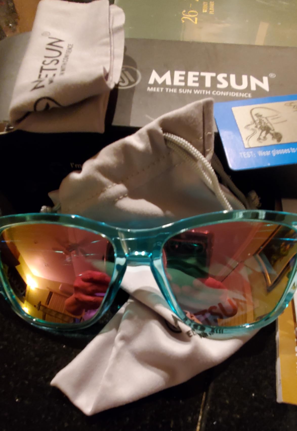 MEETSUN Polarized Sunglasses for Women Men Classic Retro Trendy Designer Style customer photo 1