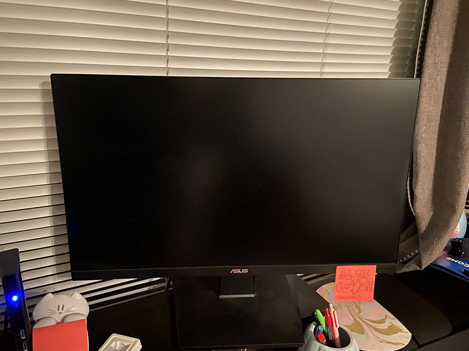 ASUS 27 Inch Desktop Monitor - Full HD (1920 x 1080), IPS, 75Hz, Adaptive-Sync, HDMI, D-Sub, Frameless - VA27EHE customer photo 2