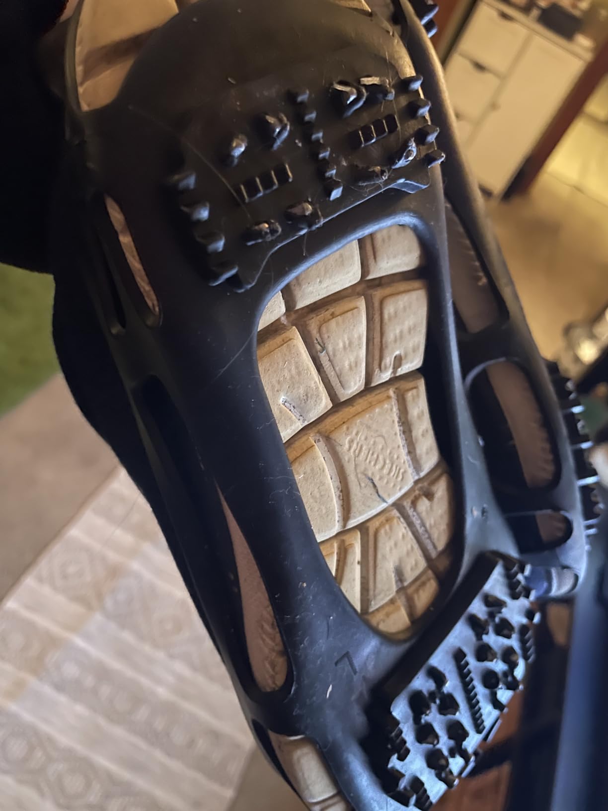 Ice Snow Traction Cleats Crampons Anti-Slip Snow Shoes Cleats Walking on Snow Ice Winter Walking Boots Cleats for Men Women customer photo 2