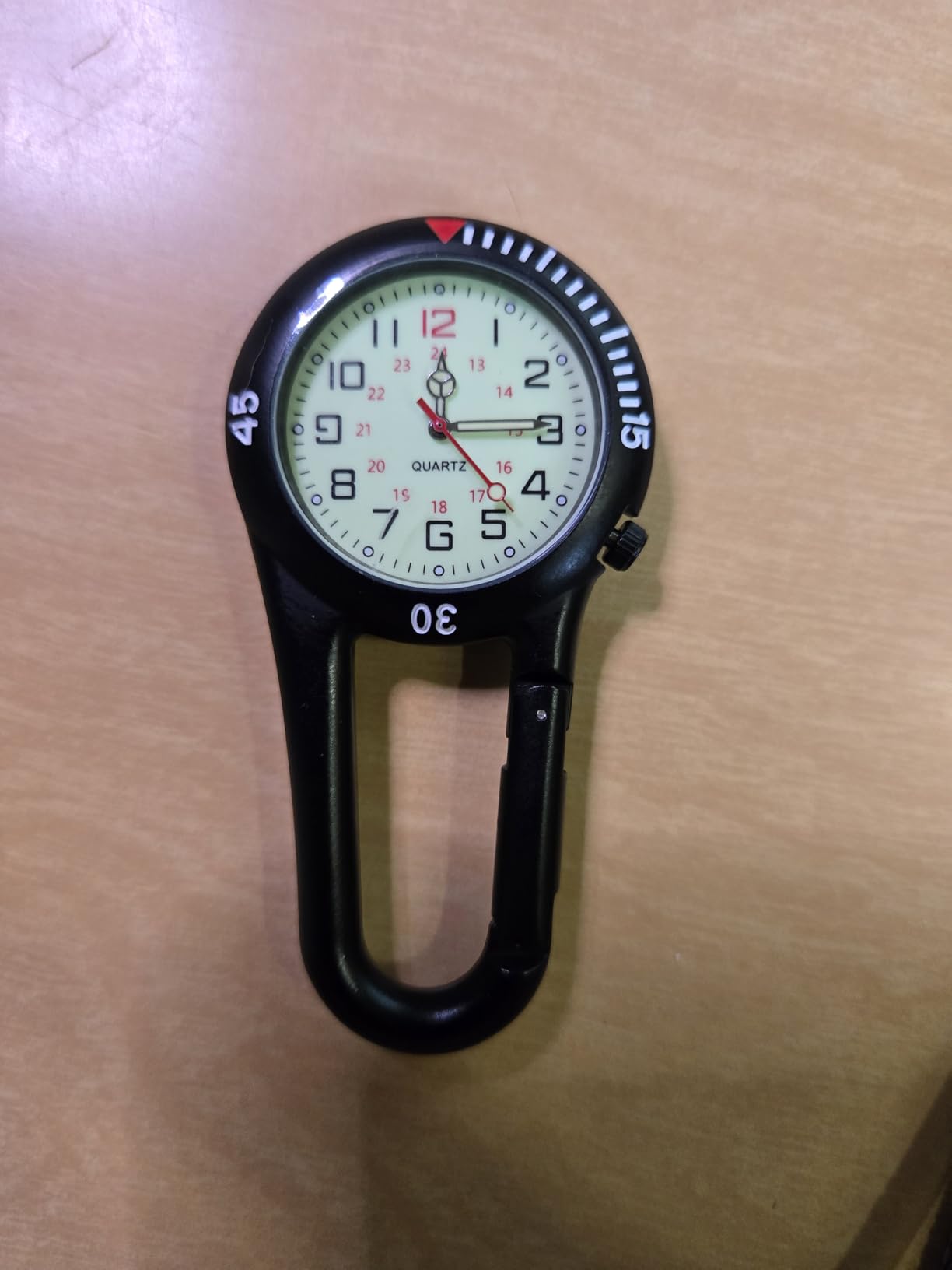Hicarer 2 Pcs Clip on Watch Carabiner Glow Quartz Fob customer photo 2
