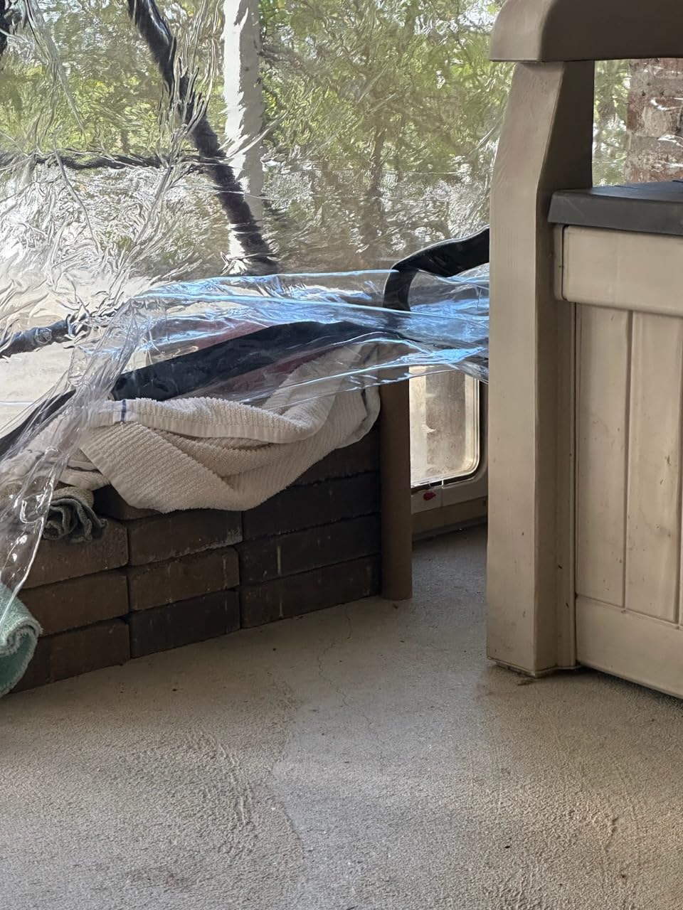 Covers & All Heavy Duty Clear Vinyl Tarp – 20 Mil Waterproof Clear Tarp with Grommets for Patio, Porch, Gazebo, Greenhouse & Chicken Coop (6 x 8 ft) customer photo 1