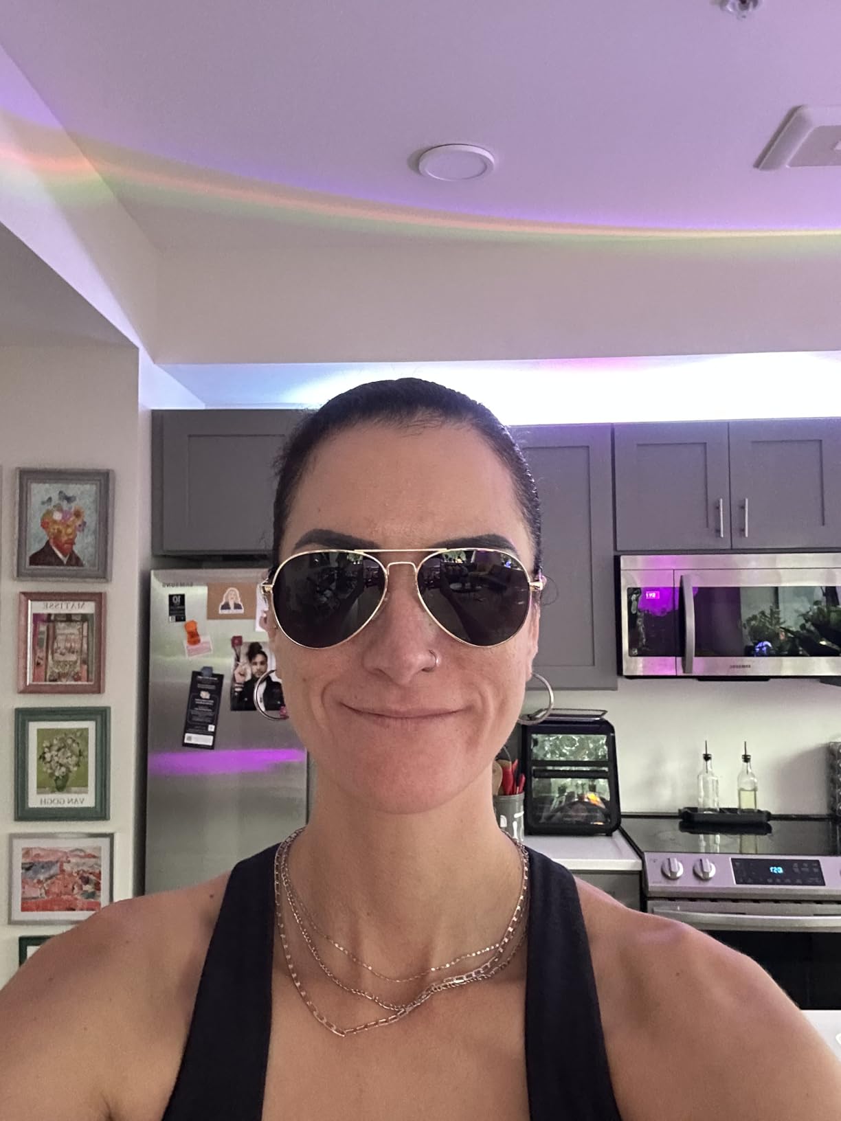 Gleyemor Polarized Aviator Sunglasses for Small Narrow Face Women and Men customer photo 2