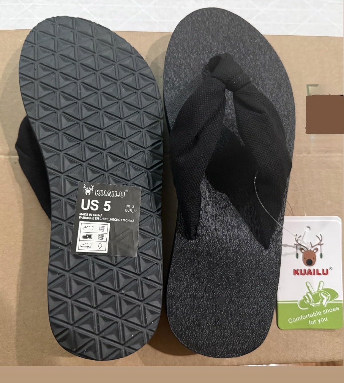 KuaiLu Flip Flops for Women with Arch Support Summer Beach Thong Sandals customer photo 1
