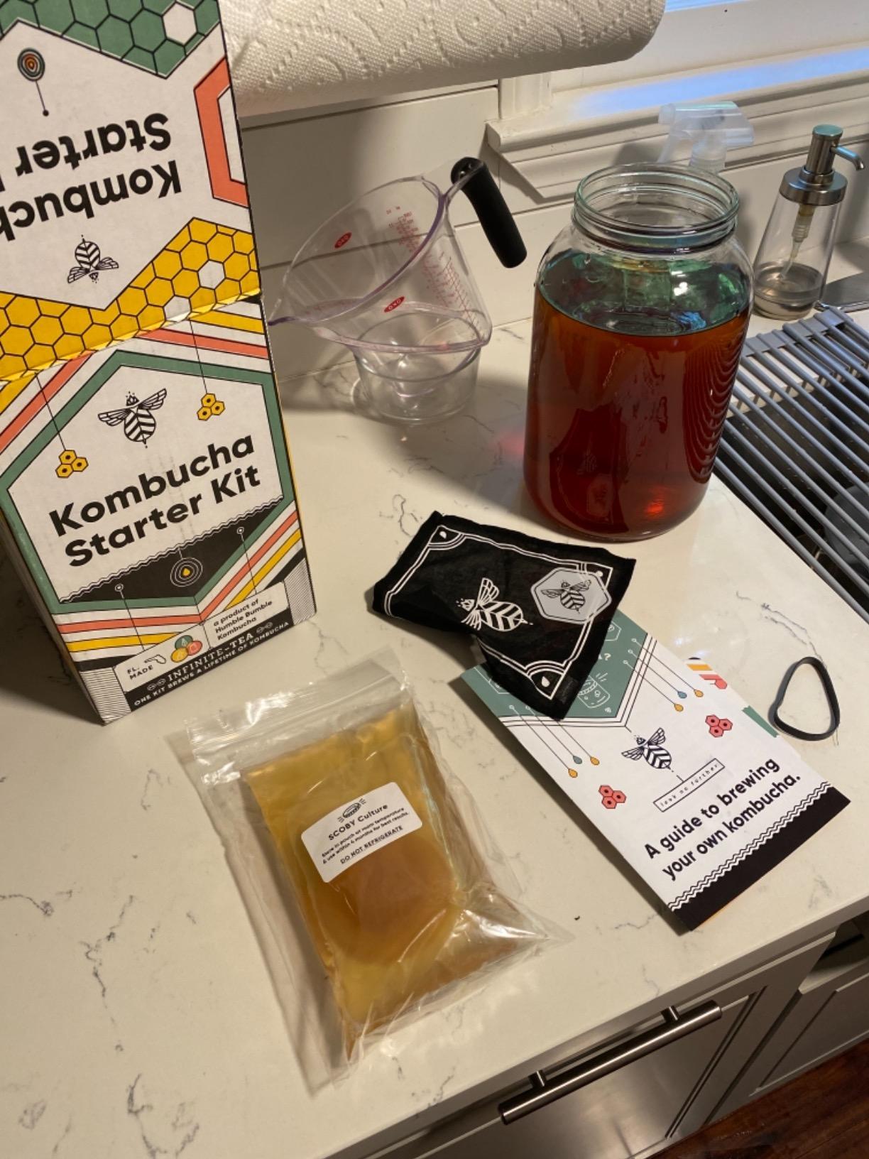 Craft A Brew Home Brewing Starter Kit Kombucha Tea Kit – Home Kombucha Kit – Fermentation Starter with Kombucha SCOBY – 1 Gallon customer photo 2