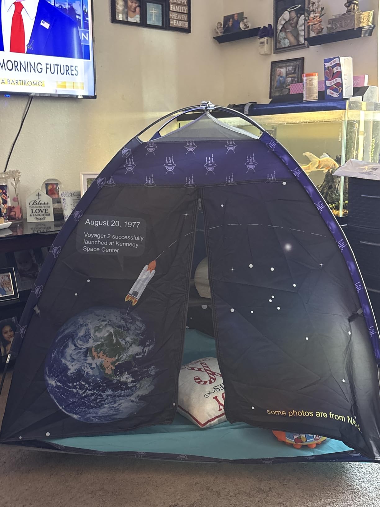 Space World Play Tent Galaxy Dome Playhouse for Boys and Girls Imaginative Play-Astronaut Space for Kids Indoor and Outdoor Fun, Perfect Kid’s Gift- 47