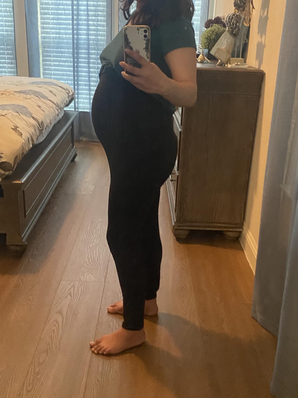 Leggings Depot Women's Over-Belly Maternity Leggings, Soft Yoga Tights customer photo 1