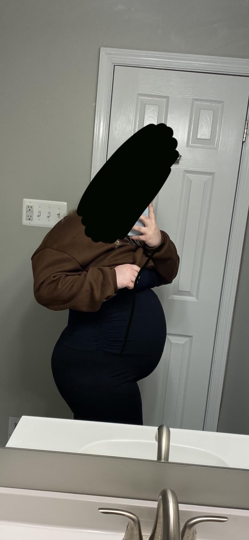 Leggings Depot Women's Over-Belly Maternity Leggings, Soft Yoga Tights customer photo 2