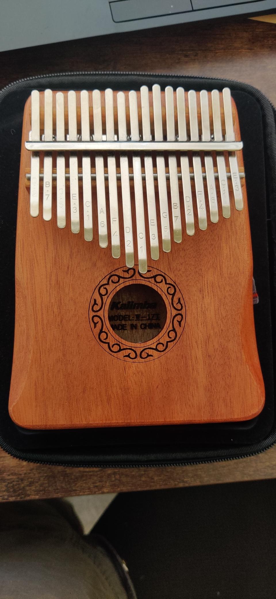 MIFOGE 17Keys Kalimba Thumb Piano with Hard Case Mahogany customer photo 1